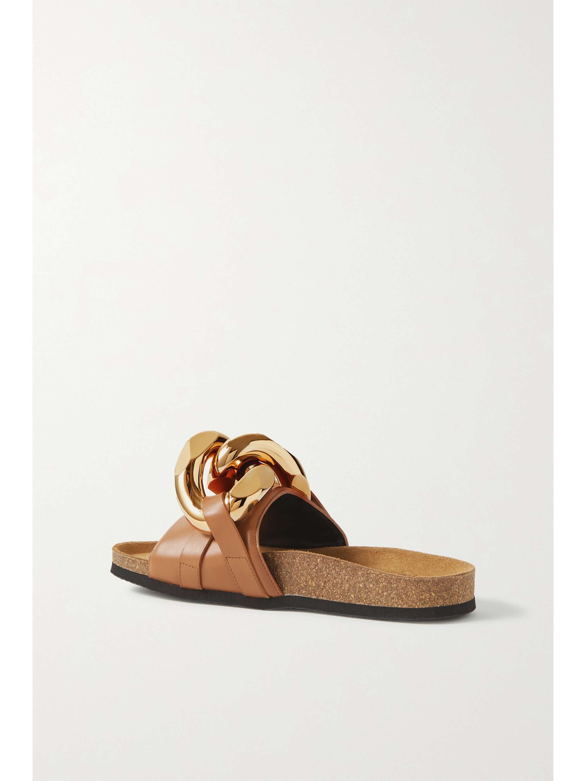 JW ANDERSON Chain-embellished leather slides