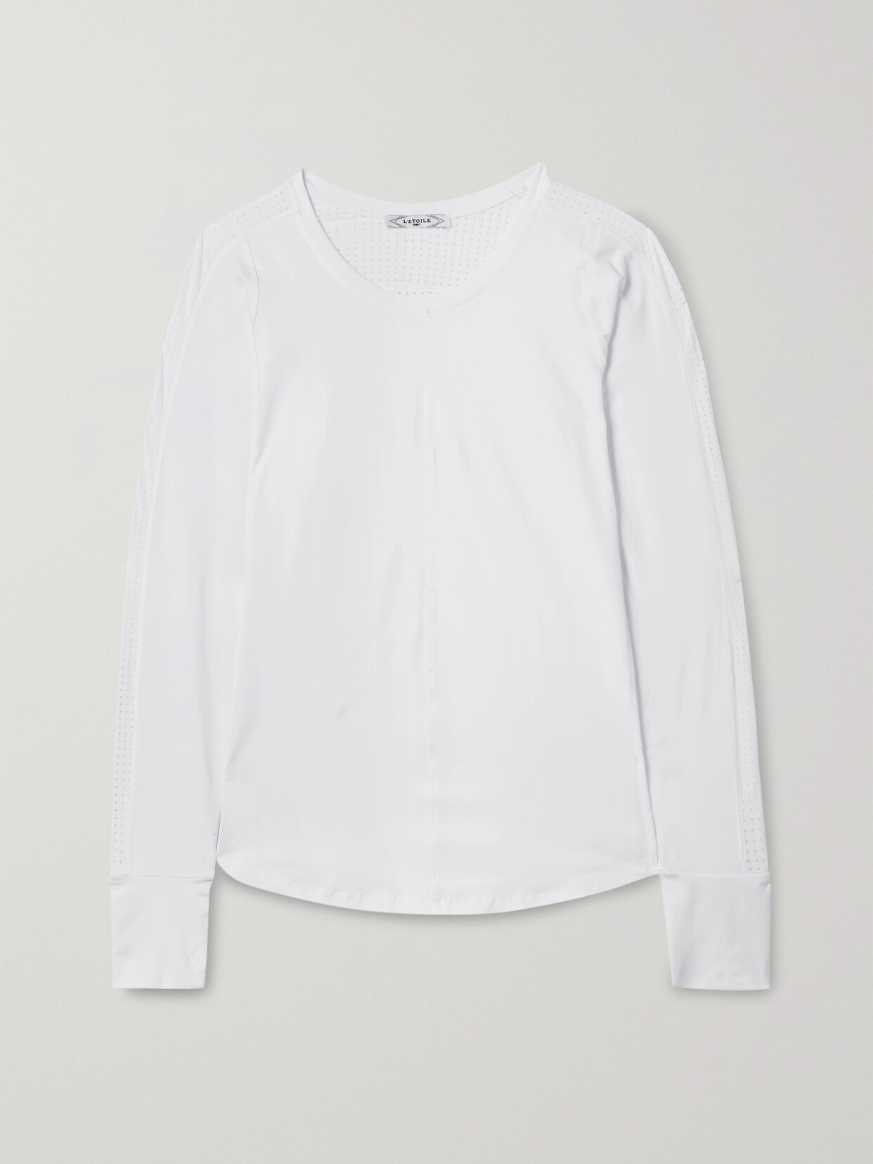 L'ETOILE SPORT - Mesh-paneled Stretch-jersey Top - White