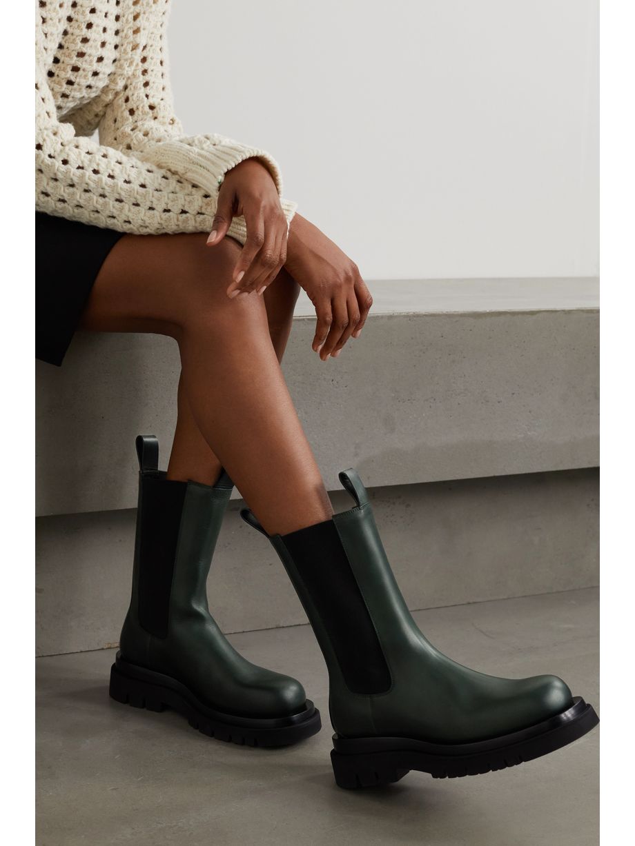 bottega boots green bottom