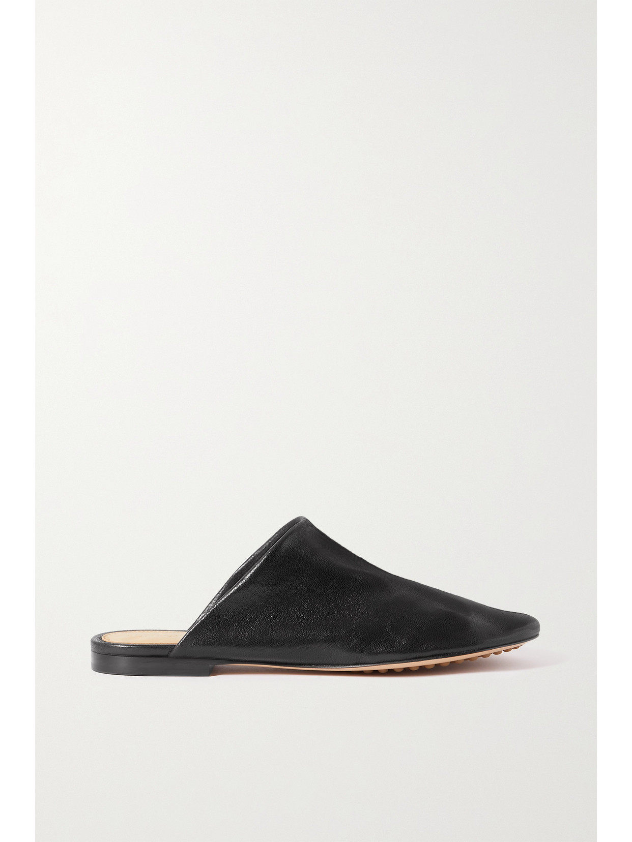 Bottega Veneta Dot Sock Leather Slippers In Black | ModeSens
