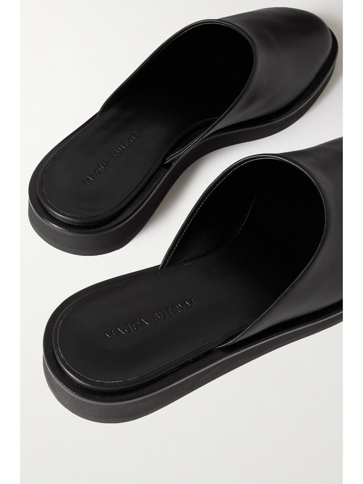 Magda Butrym Leather Mules In Black