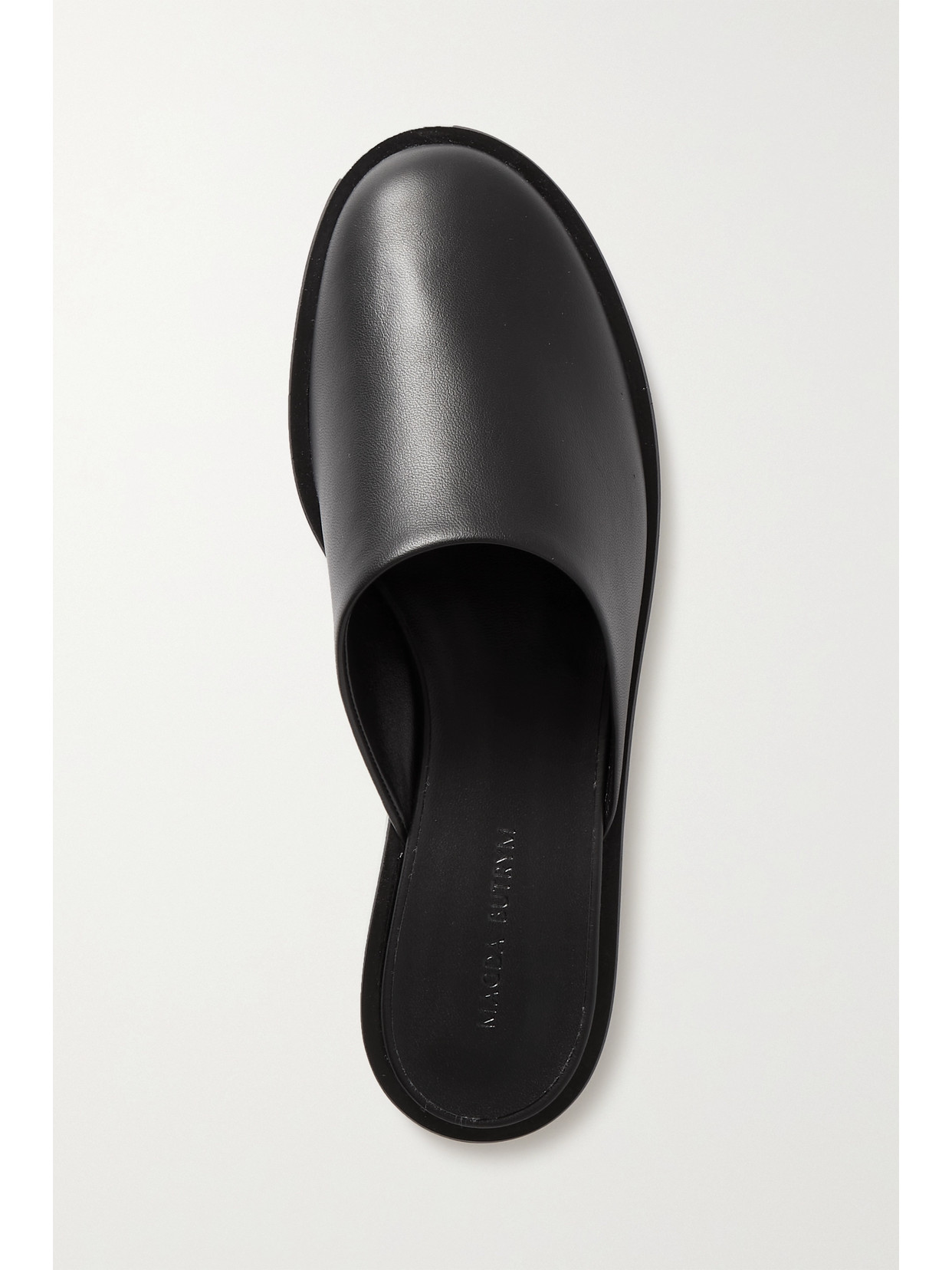 Magda Butrym Leather Mules In Black