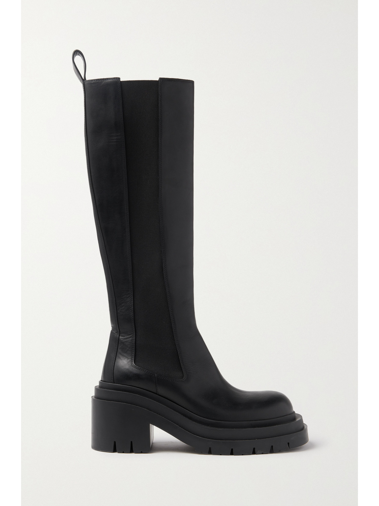 Bottega Veneta Patent Leather Knee-high Boots In Black