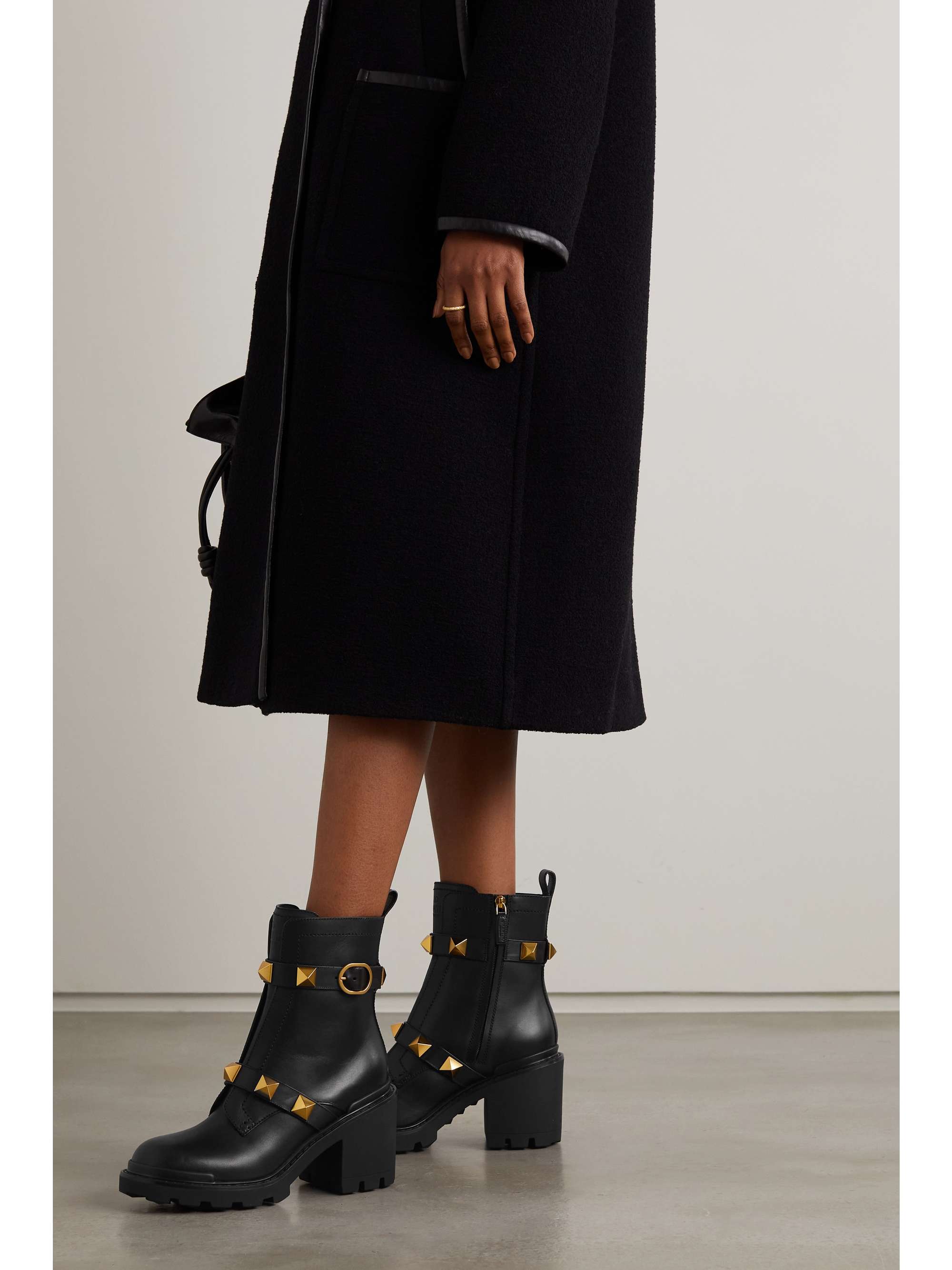 VALENTINO GARAVANI Roman Stud leather ankle boots | NET-A-PORTER