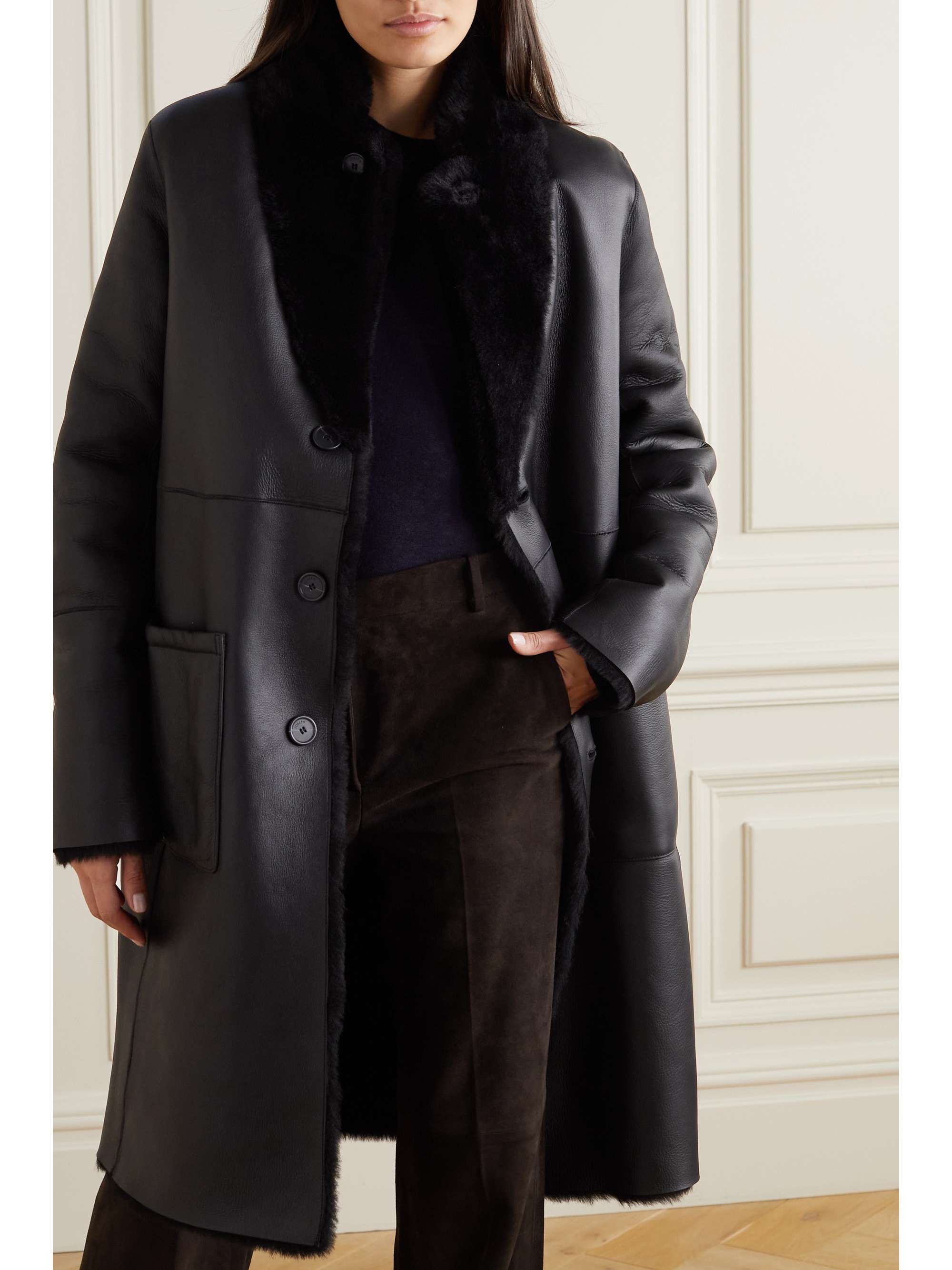Black Britanny reversible shearling 