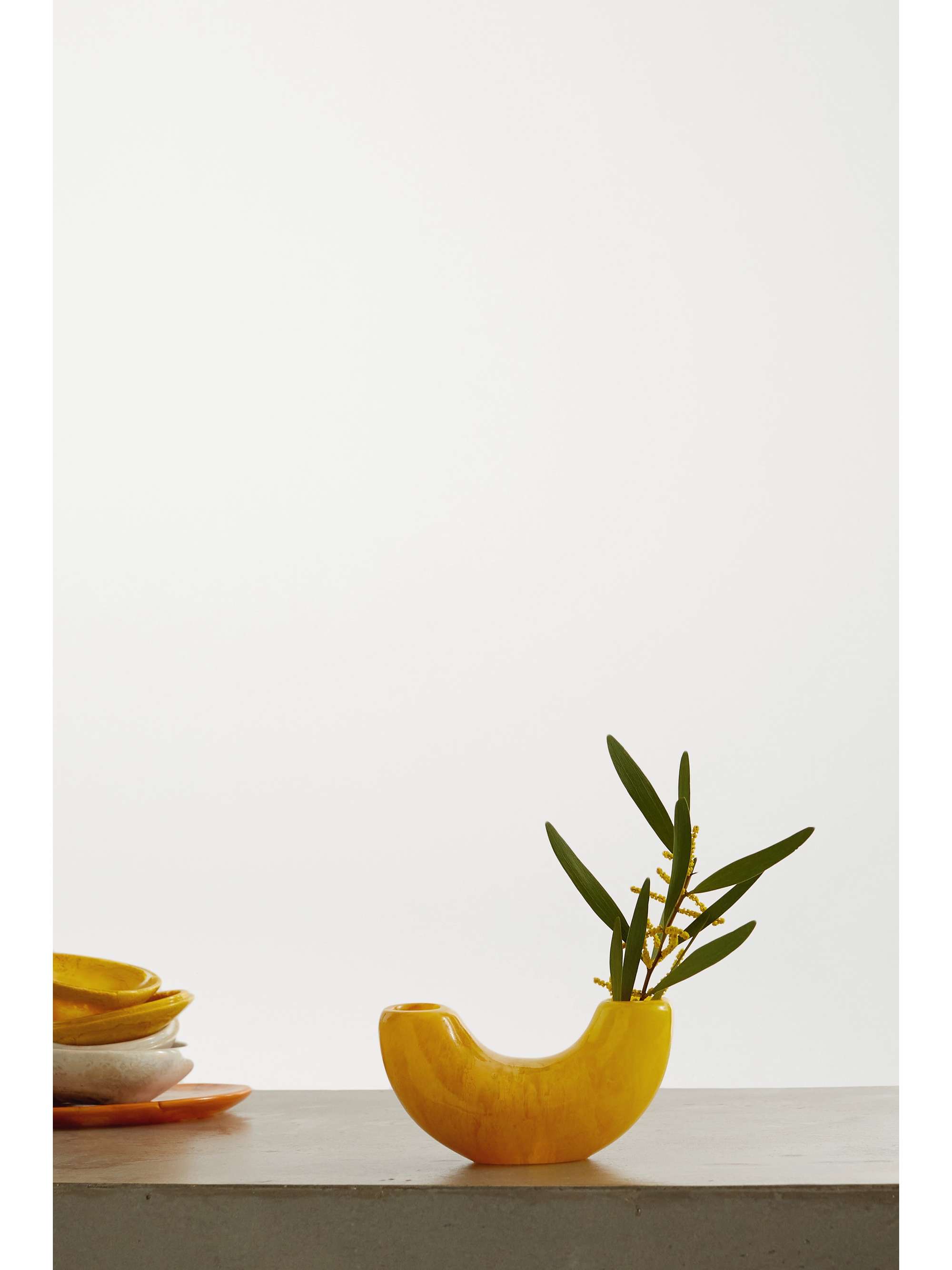 DINOSAUR DESIGNS Horn swirled resin vase NETAPORTER