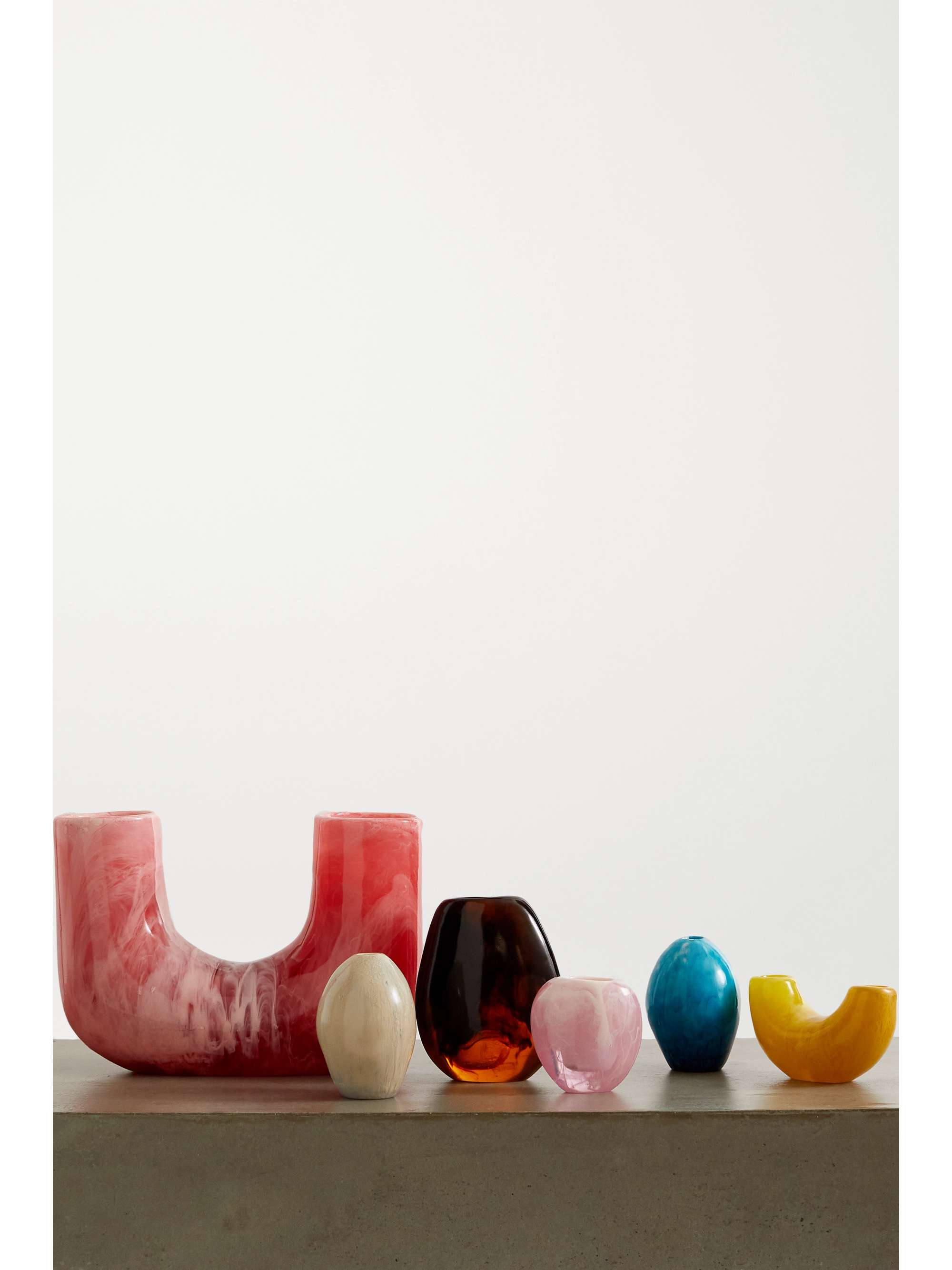 DINOSAUR DESIGNS Horn swirled resin vase