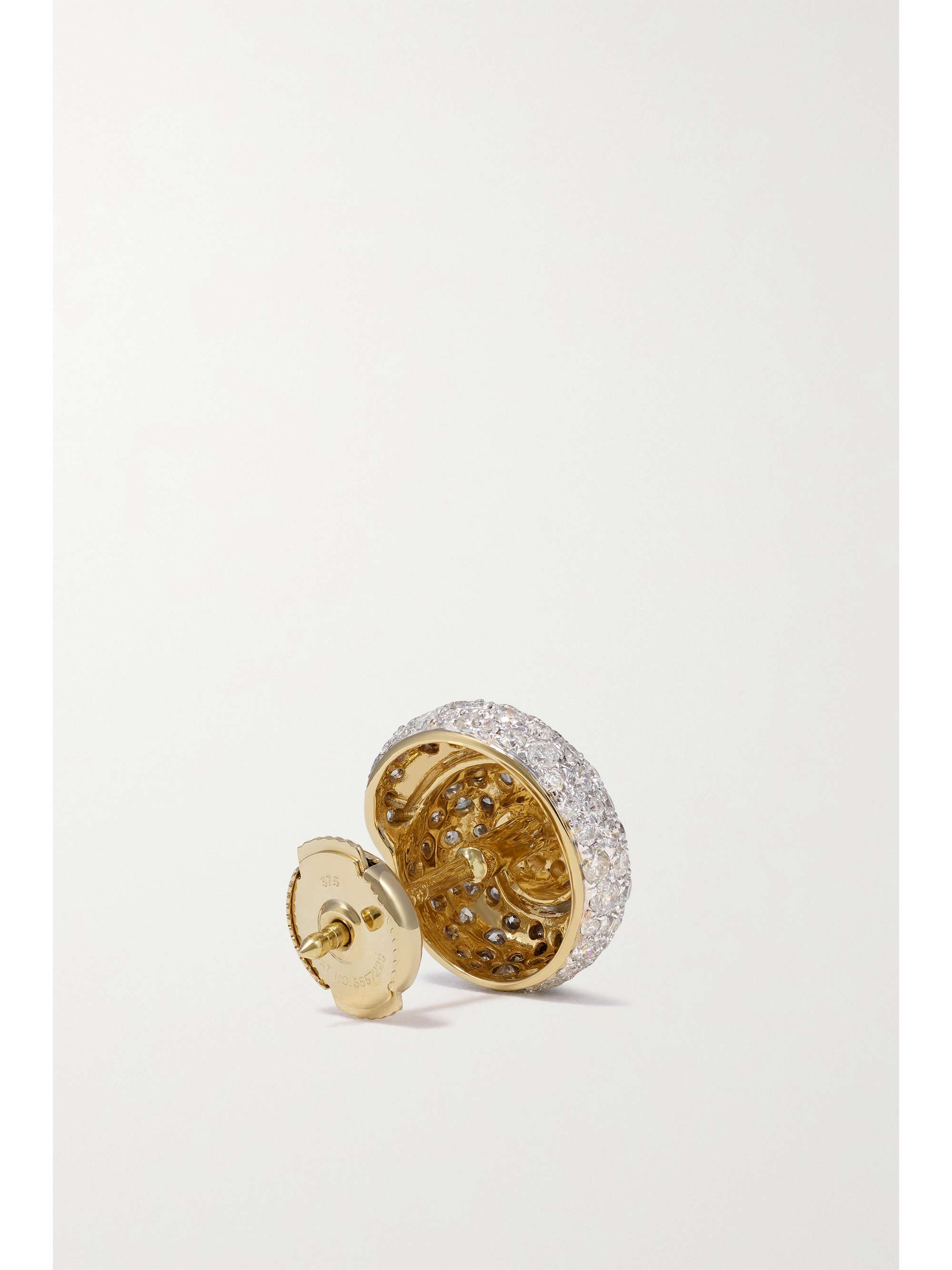 YVONNE LÉON 18-karat gold, diamond and sapphire earrings