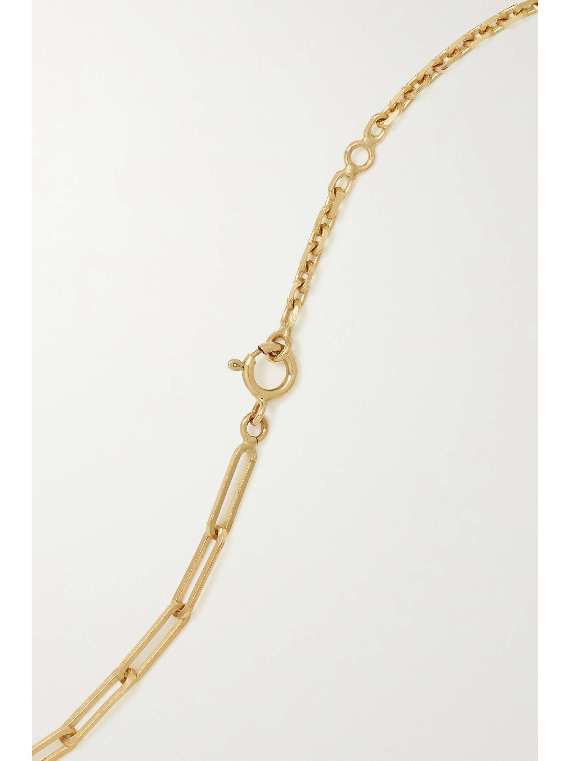 YVONNE LÉON 18-karat gold, enamel, spinel and diamond anklet