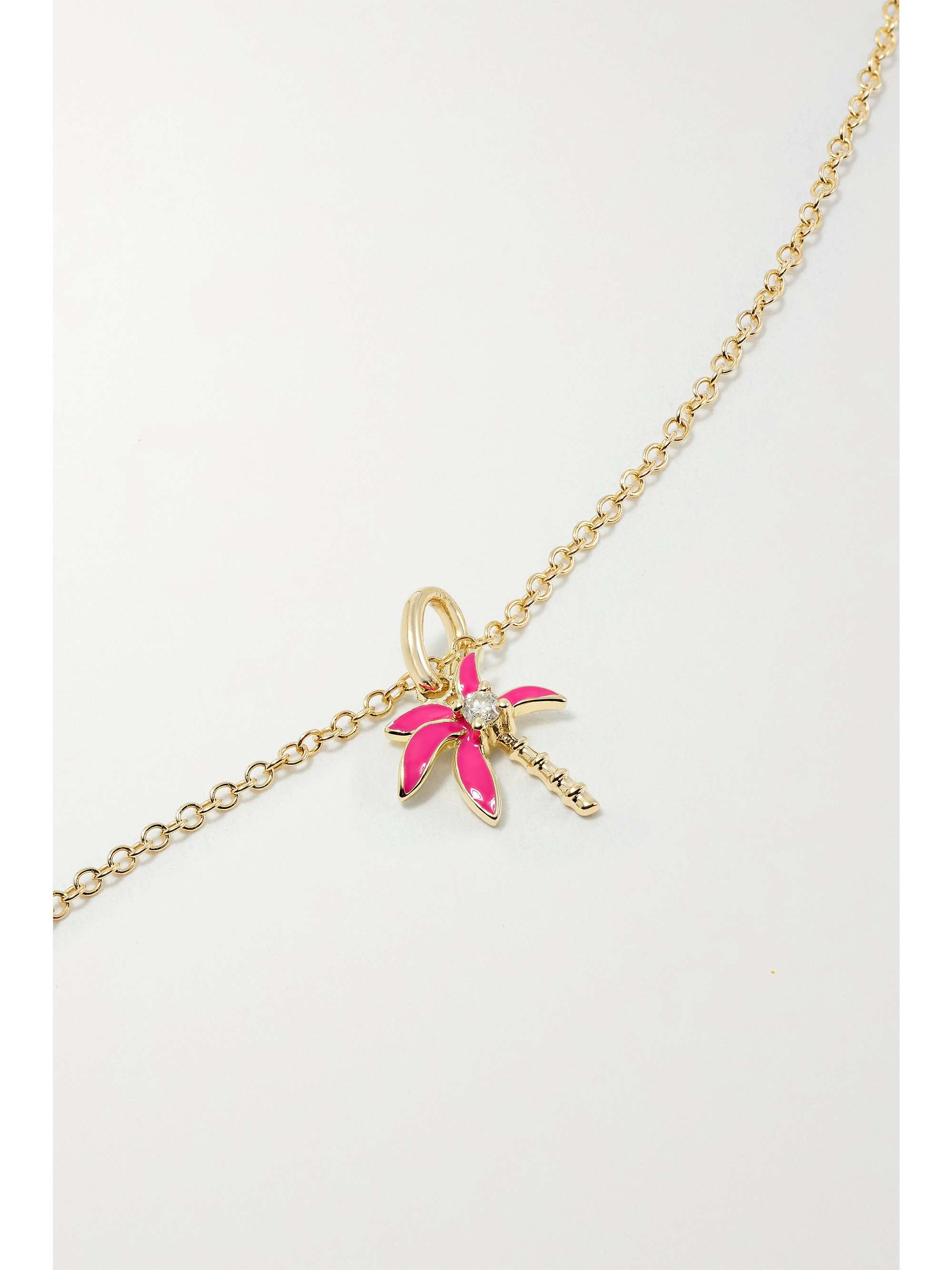 YVONNE LÉON 18-karat gold diamond anklet