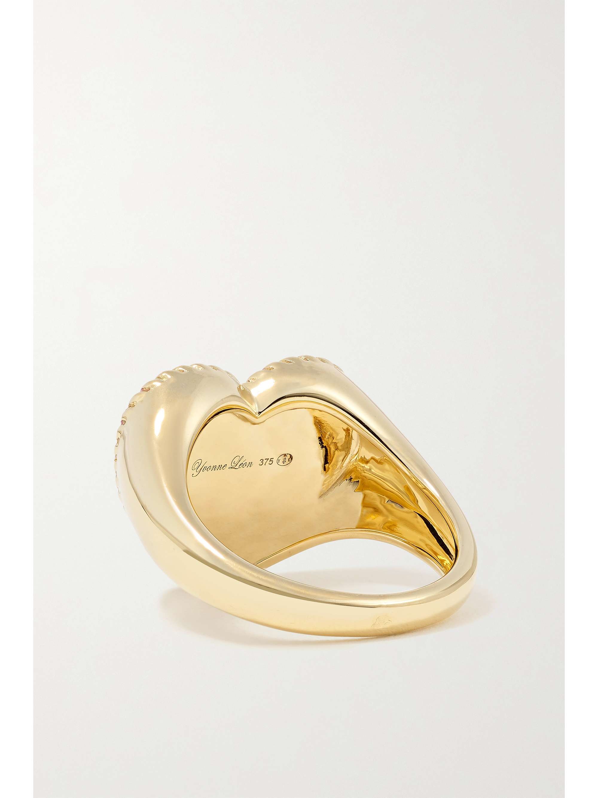 YVONNE LÉON Ring aus 9 Karat Gold mit Emaille und Diamant
