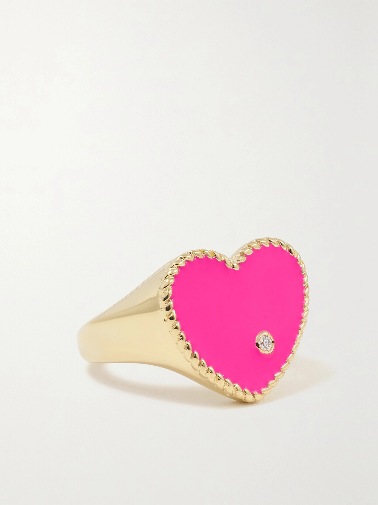 Yvonne Léon 9-karat Gold, Enamel And Diamond Ring