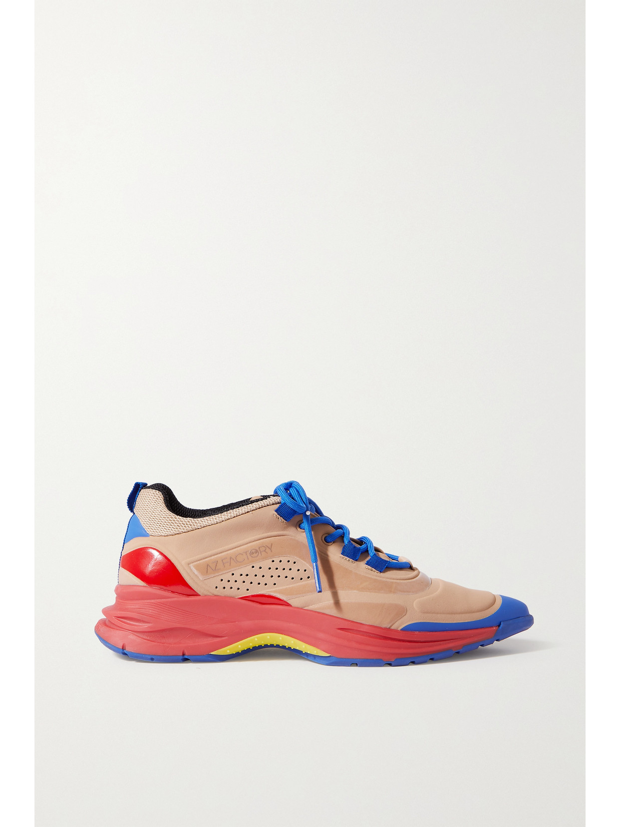 Az Factory Neoprene And Mesh Sneakers In Beige