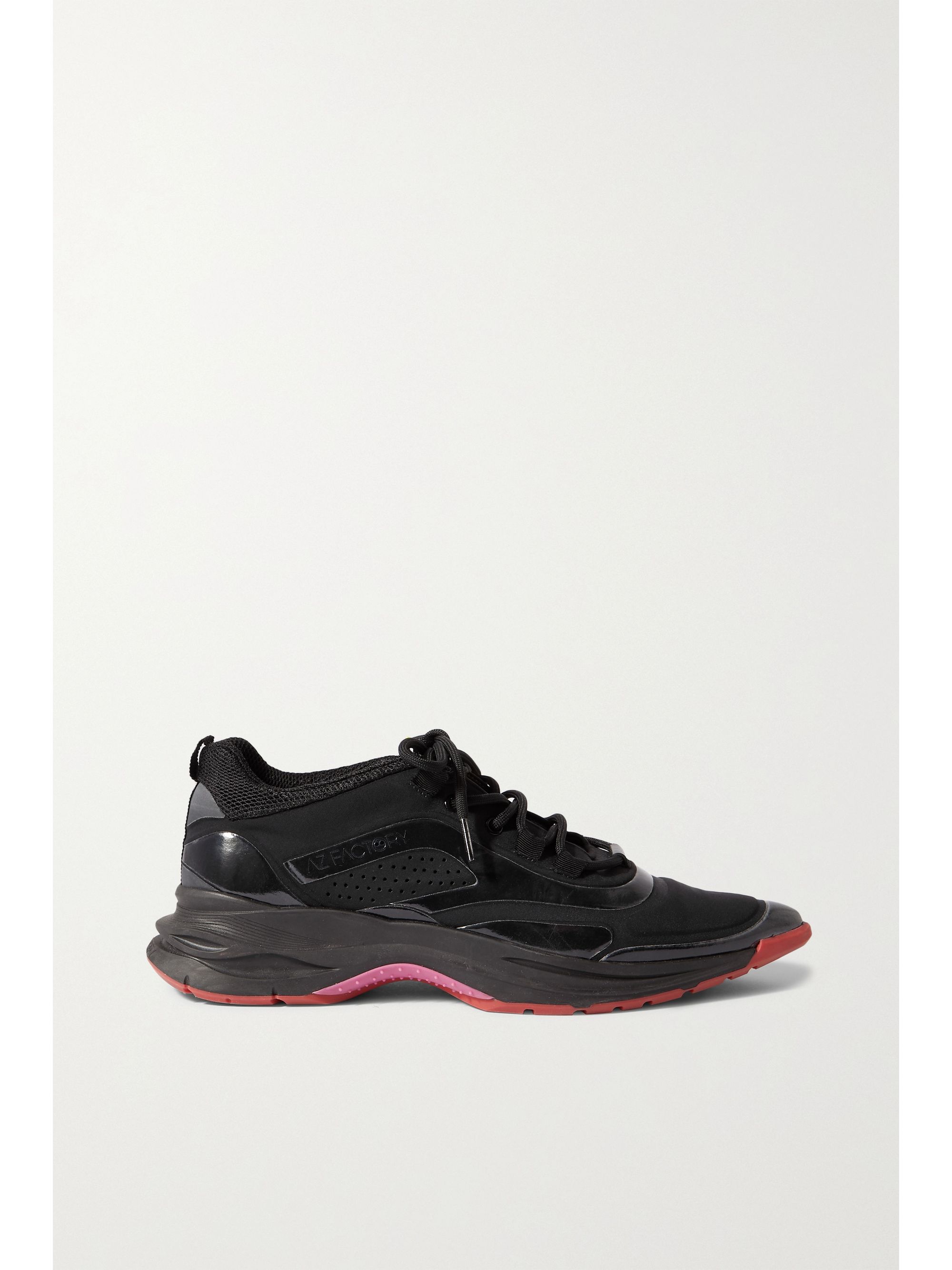 Black Neoprene And Mesh Sneakers Az Factory Net A Porter