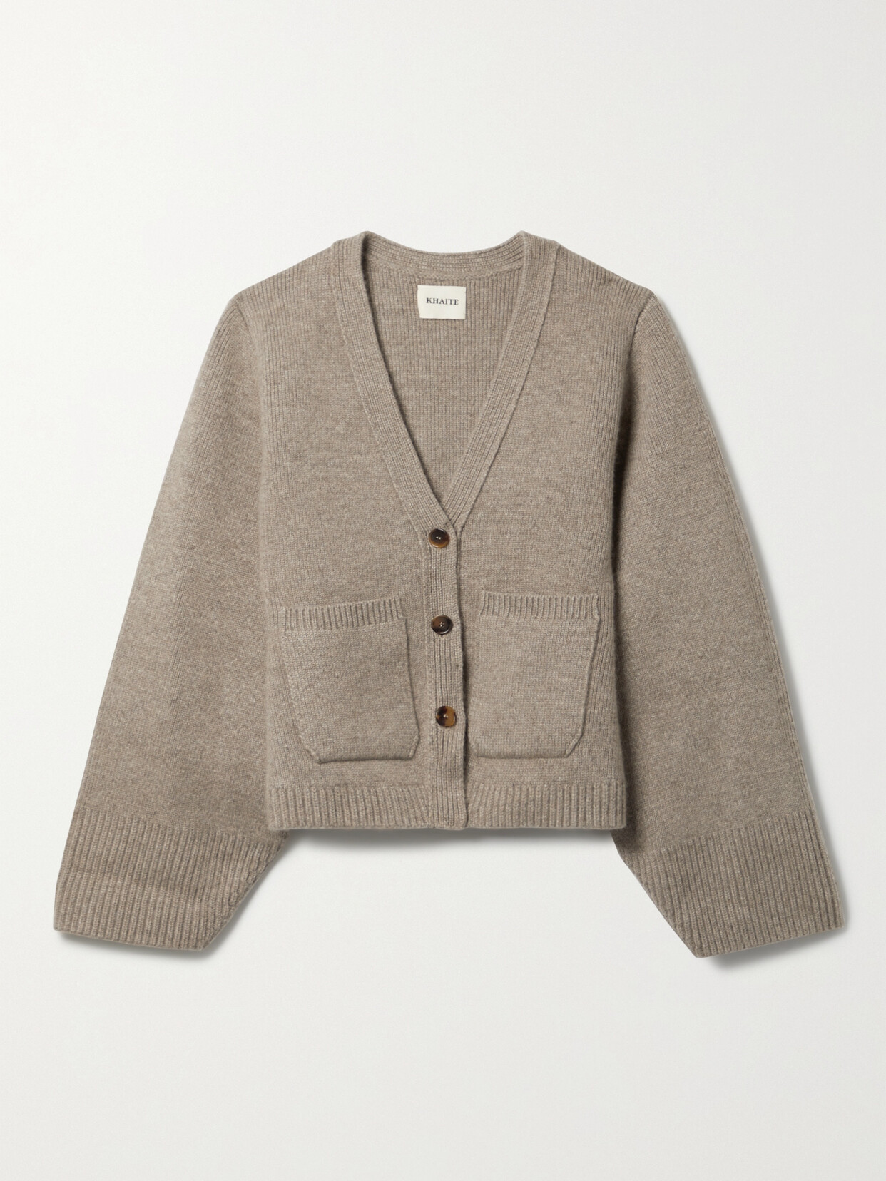 Khaite Scarlet Cashmere-blend Cardigan In Brown