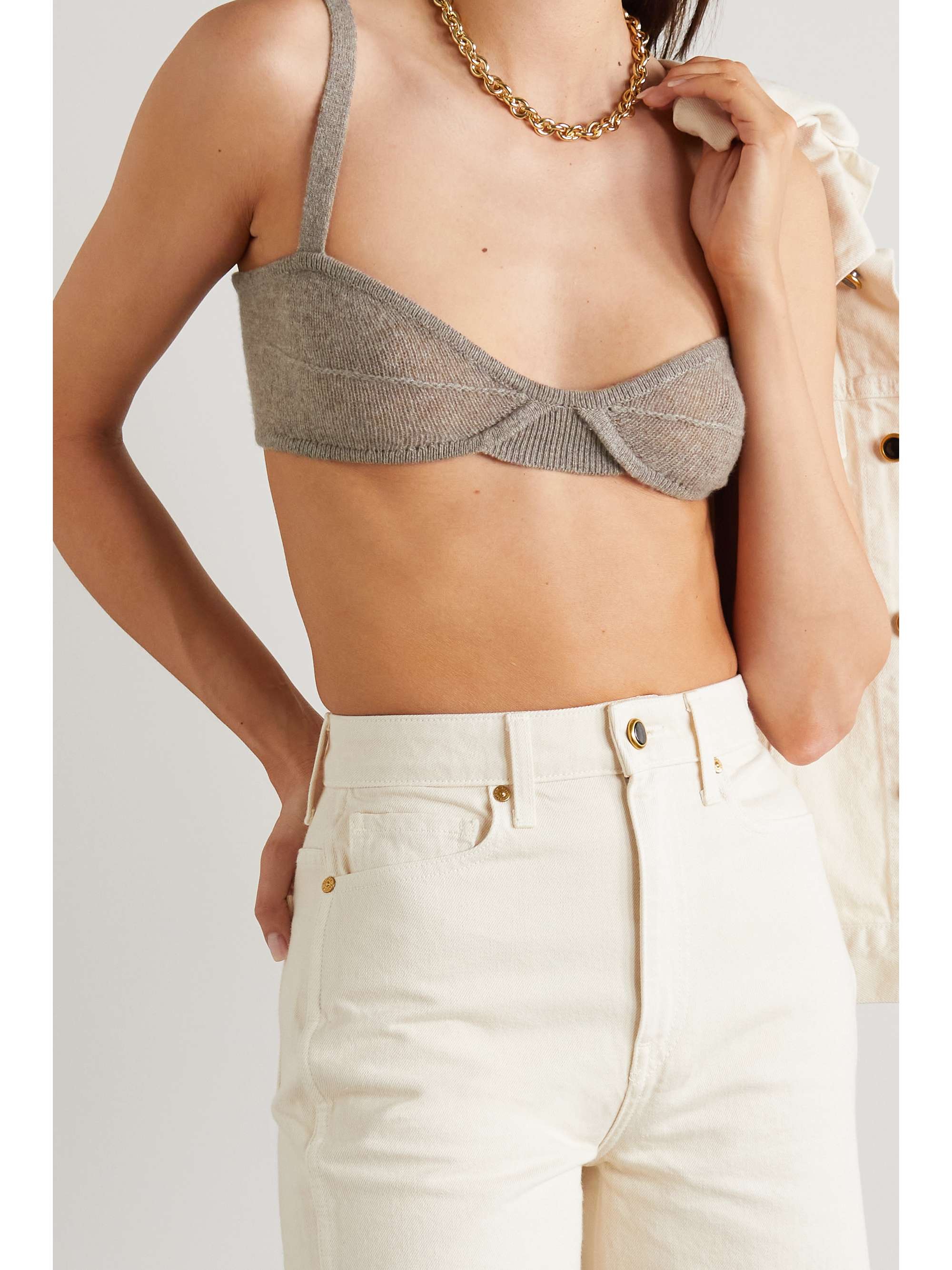 KHAITE Eda cashmere soft-cup bra