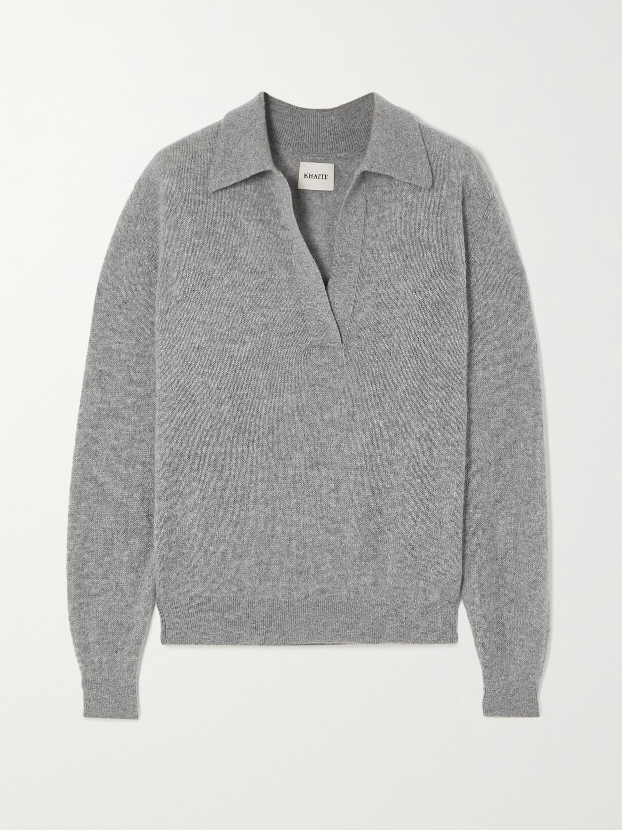 Shop Khaite Jo Cashmere-blend Sweater In Gray