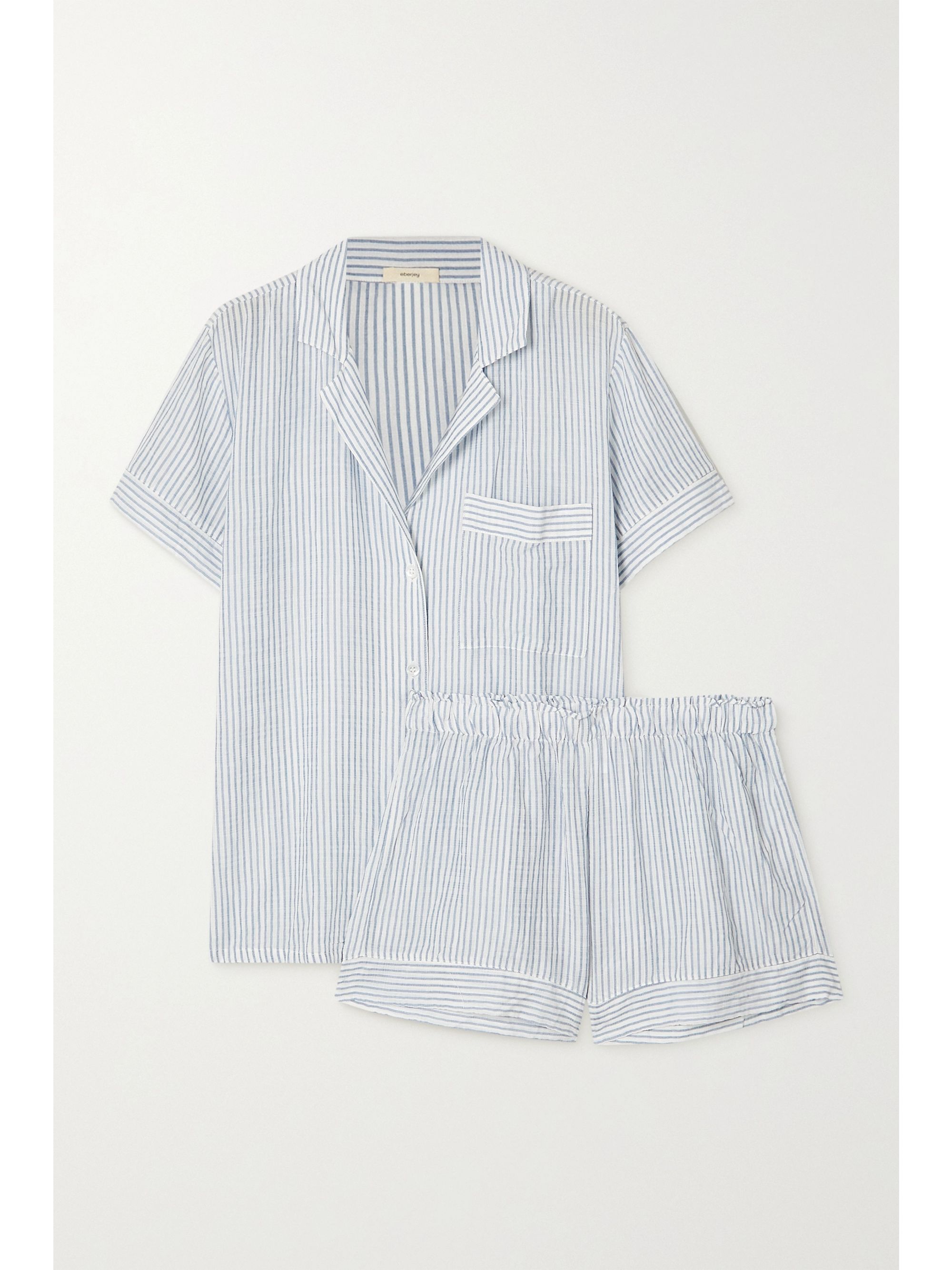 Blue and white striped pajama set Clearance