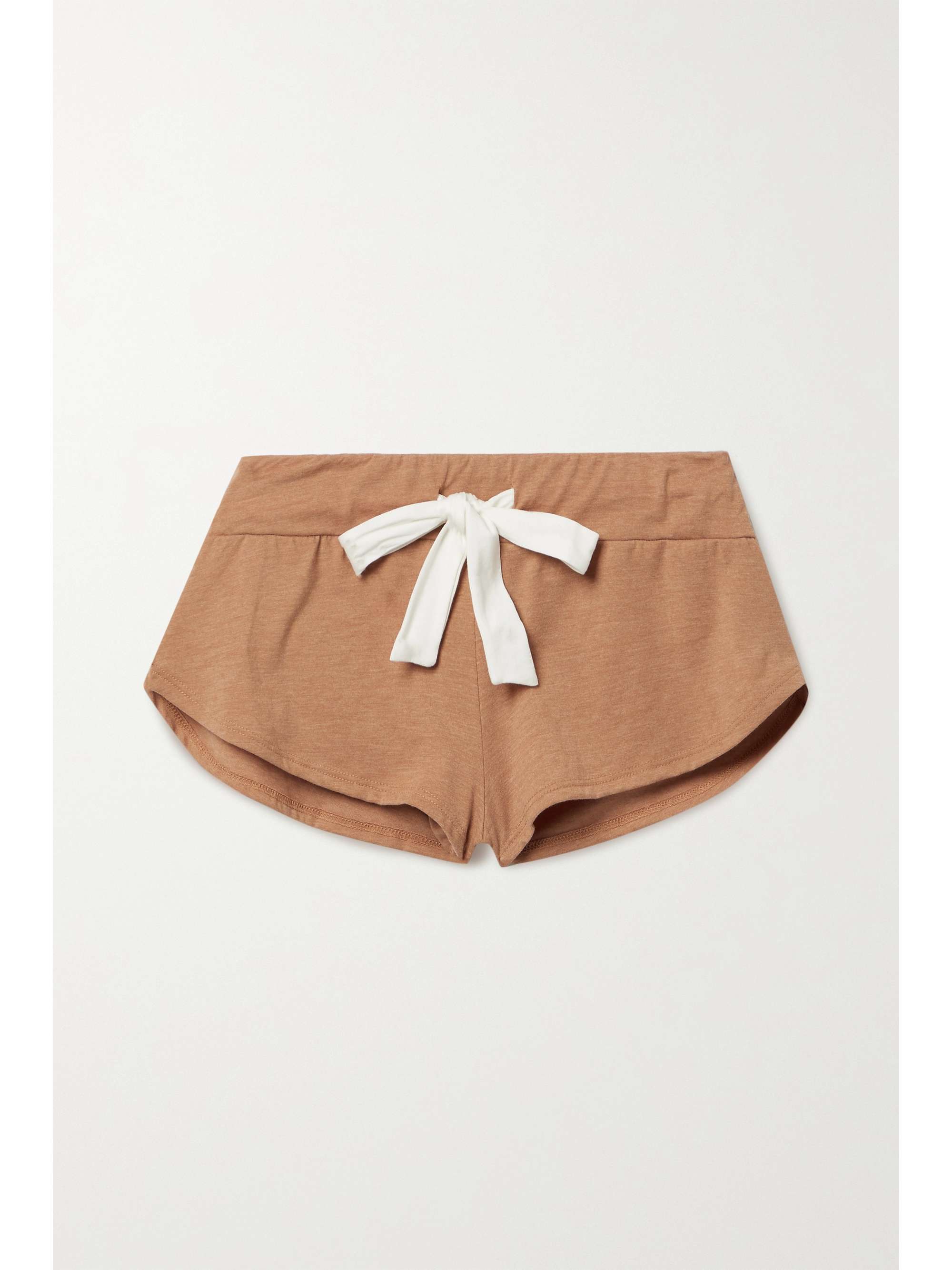 Tan Heather jersey pajama shorts 