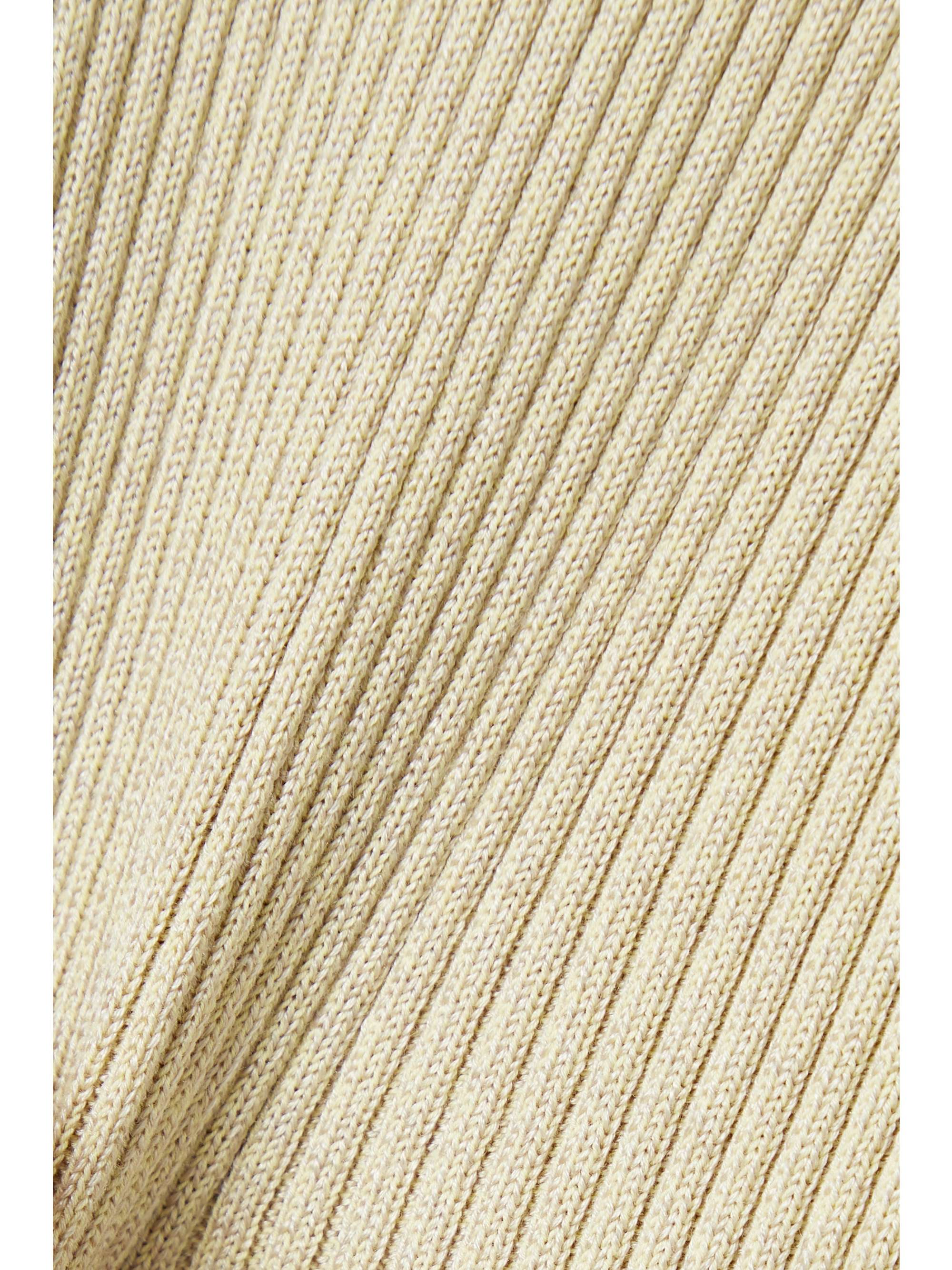 THE ROW Cassiopea ribbed silk and cotton-blend top