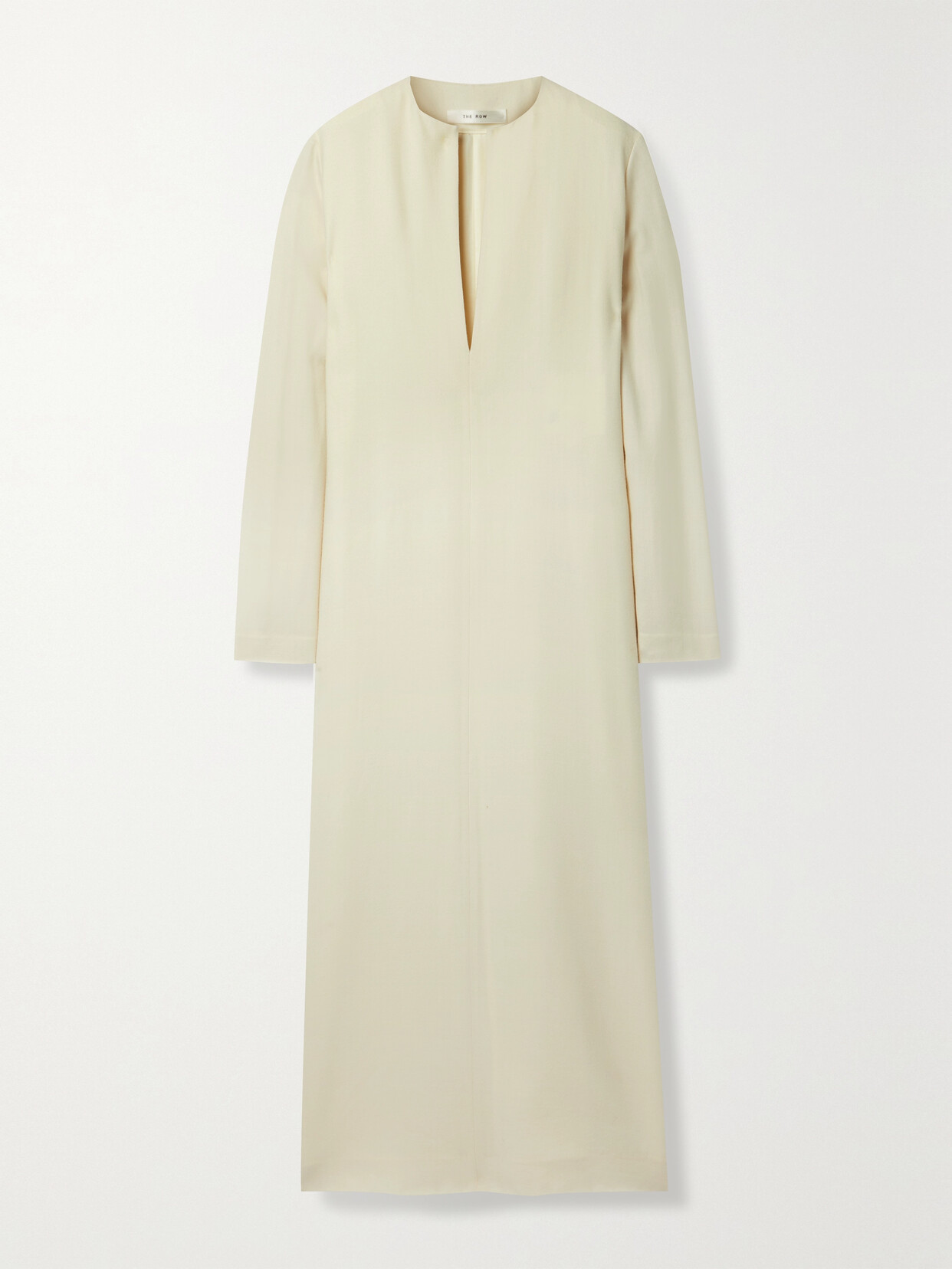 The Row Simona Wool-twill Maxi Dress - Cream