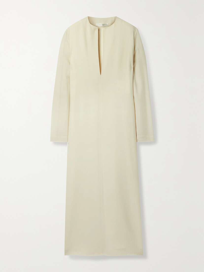 The Row Simona Wool-twill Maxi Dress - x large