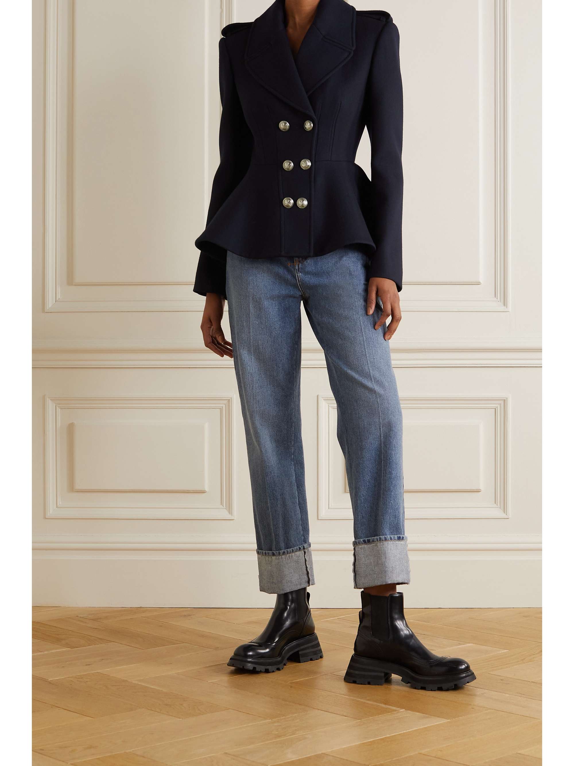 double peplum jacket