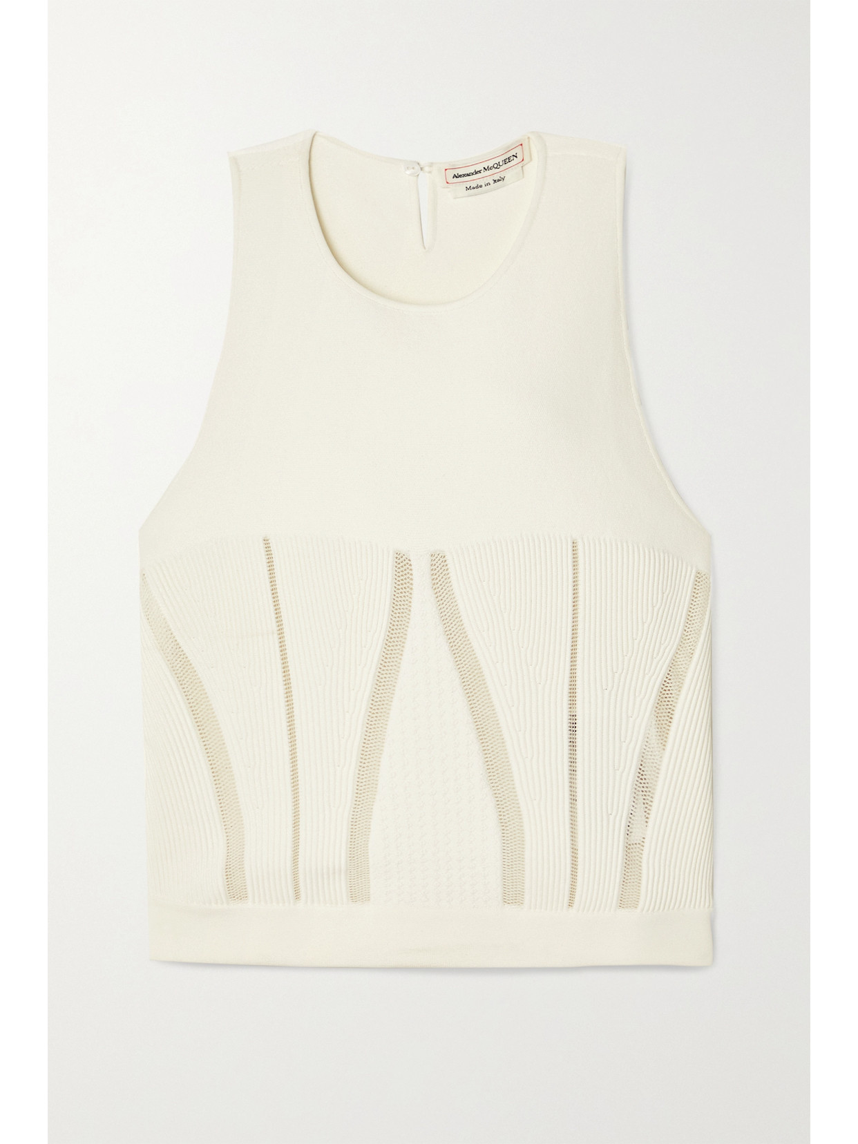 Alexander Mcqueen Stretch-knit Tank In White