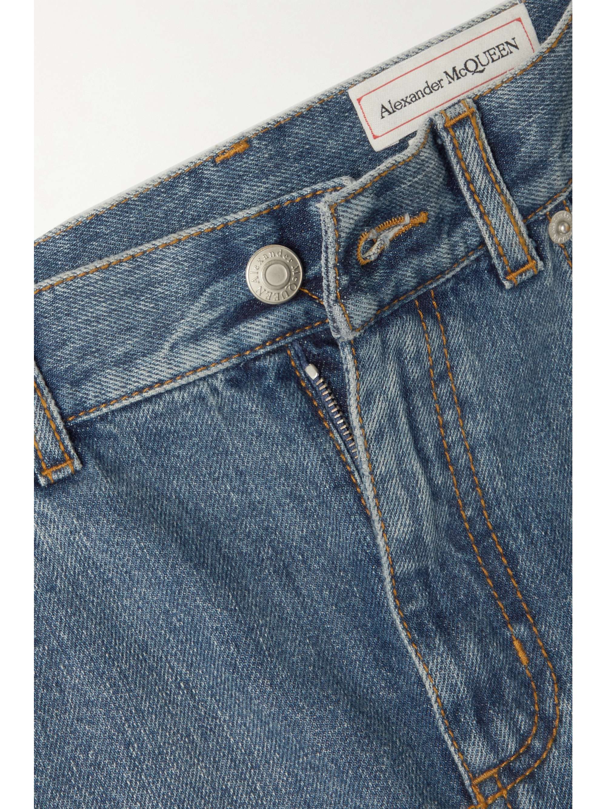 Blue Mid-rise straight-leg jeans | ALEXANDER MCQUEEN | NET-A-PORTER