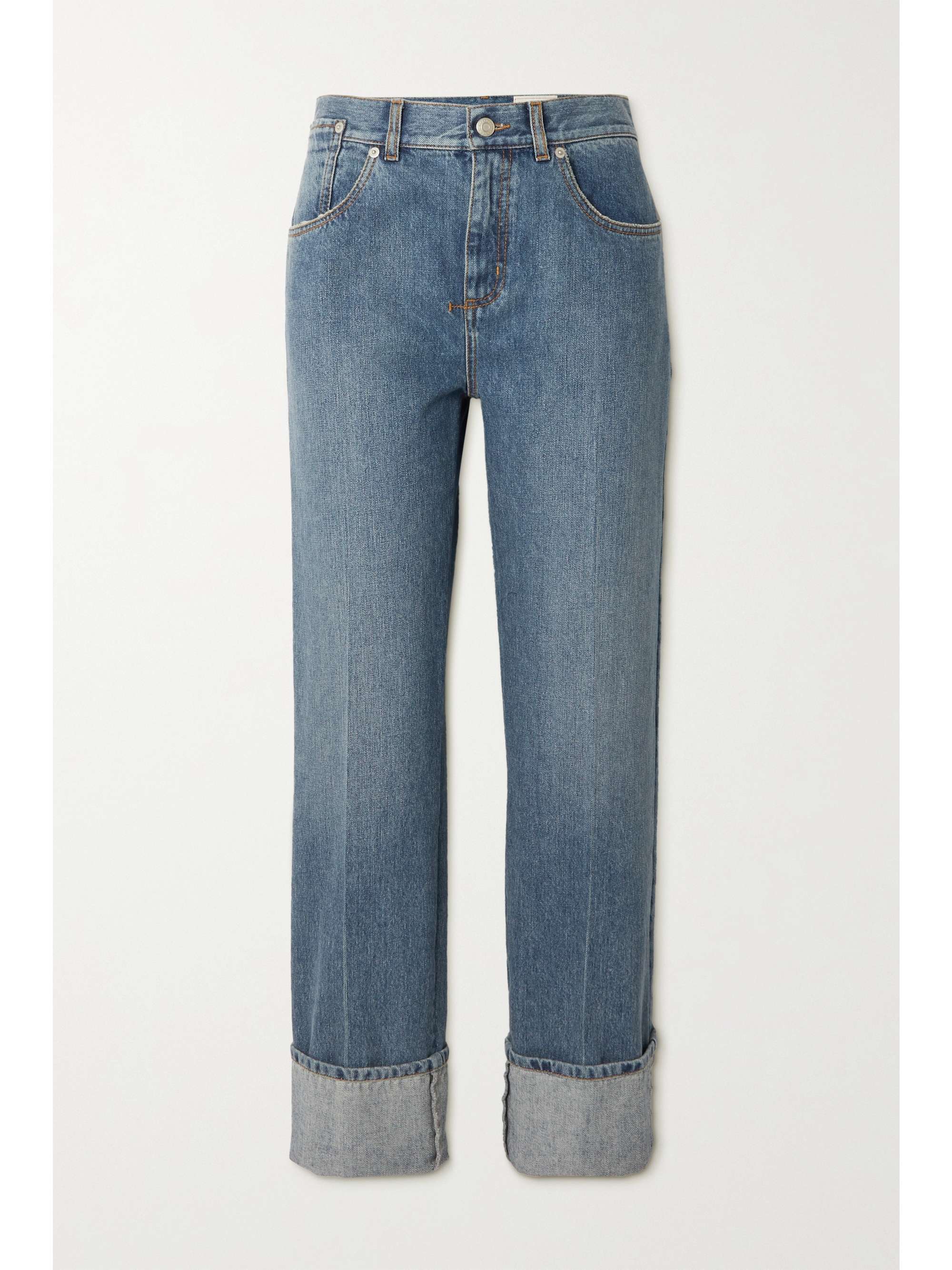 MCQUEEN Mid-rise straight-leg jeans