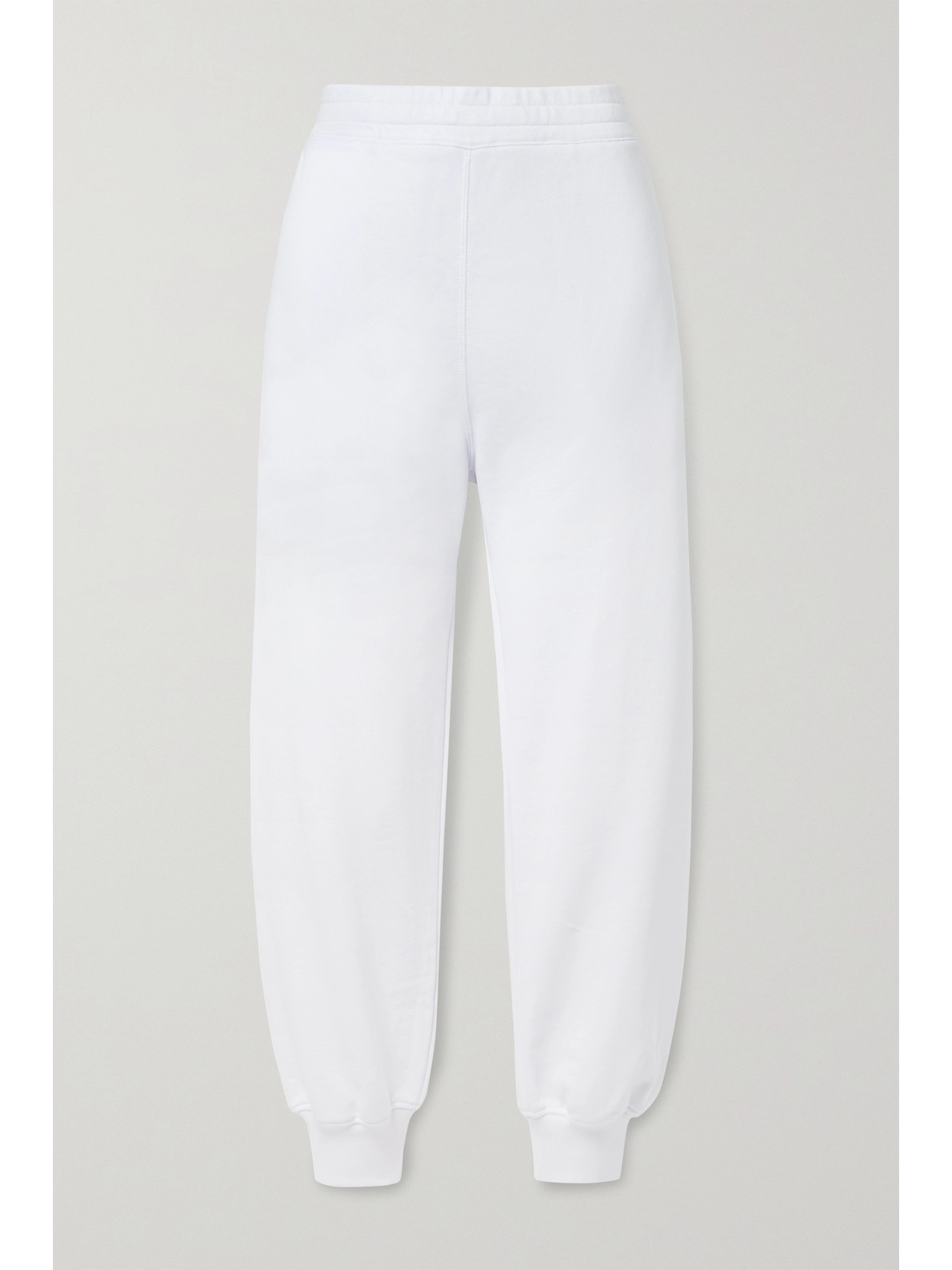 Alexander Mcqueen Printed Organic Cotton-jersey Track Pants In White