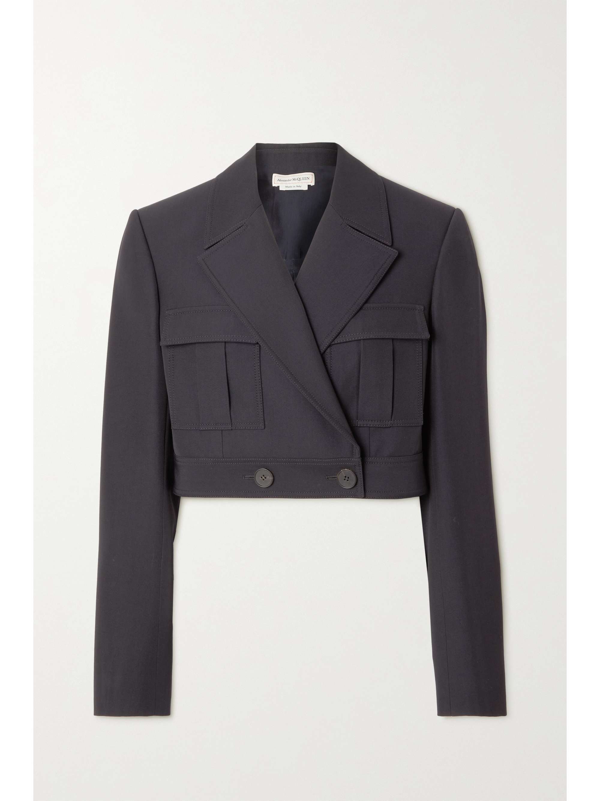 cropped double breasted blazer