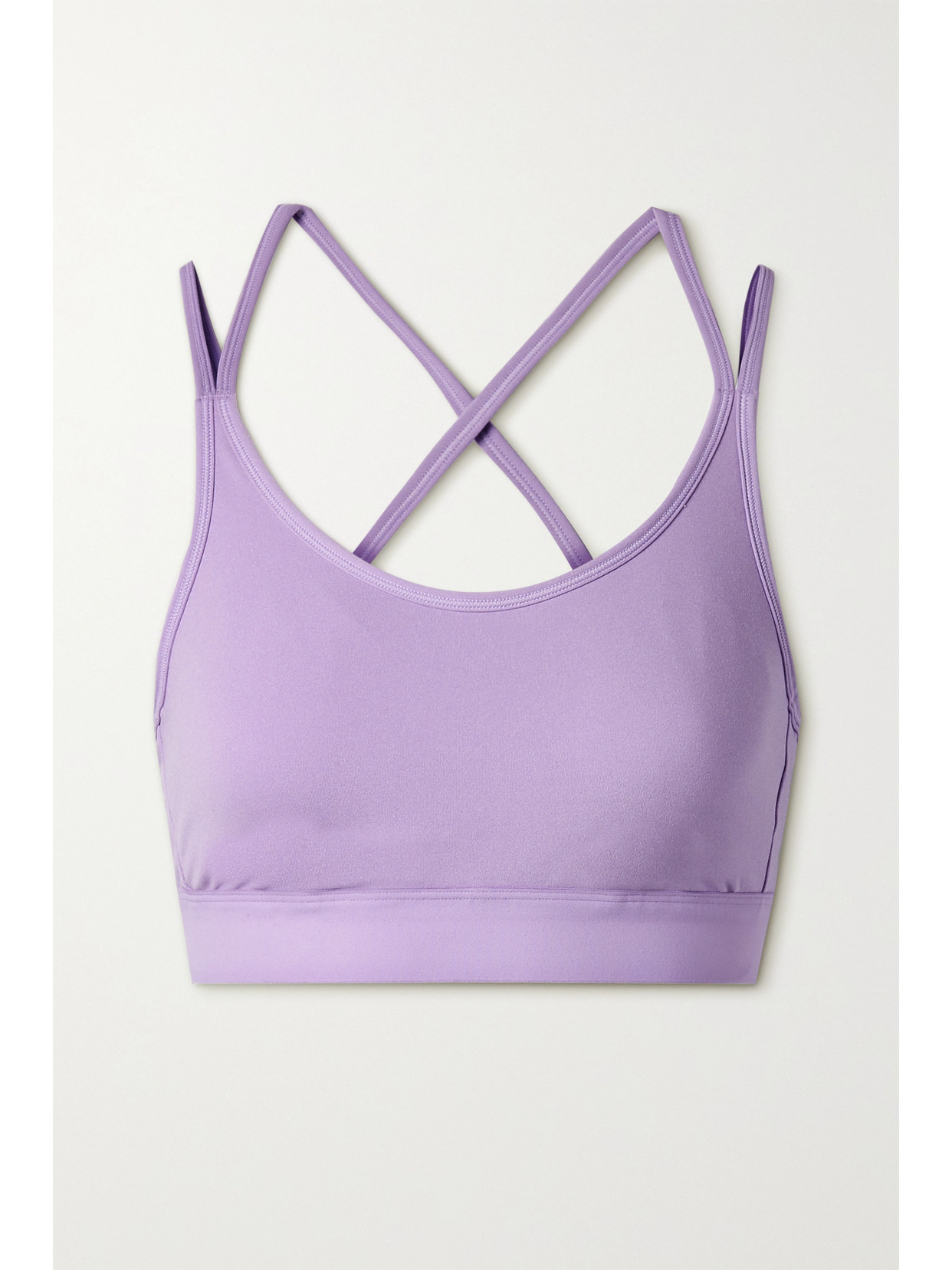 Tory Sport Compression Mélange Cross-back Bra In Purple