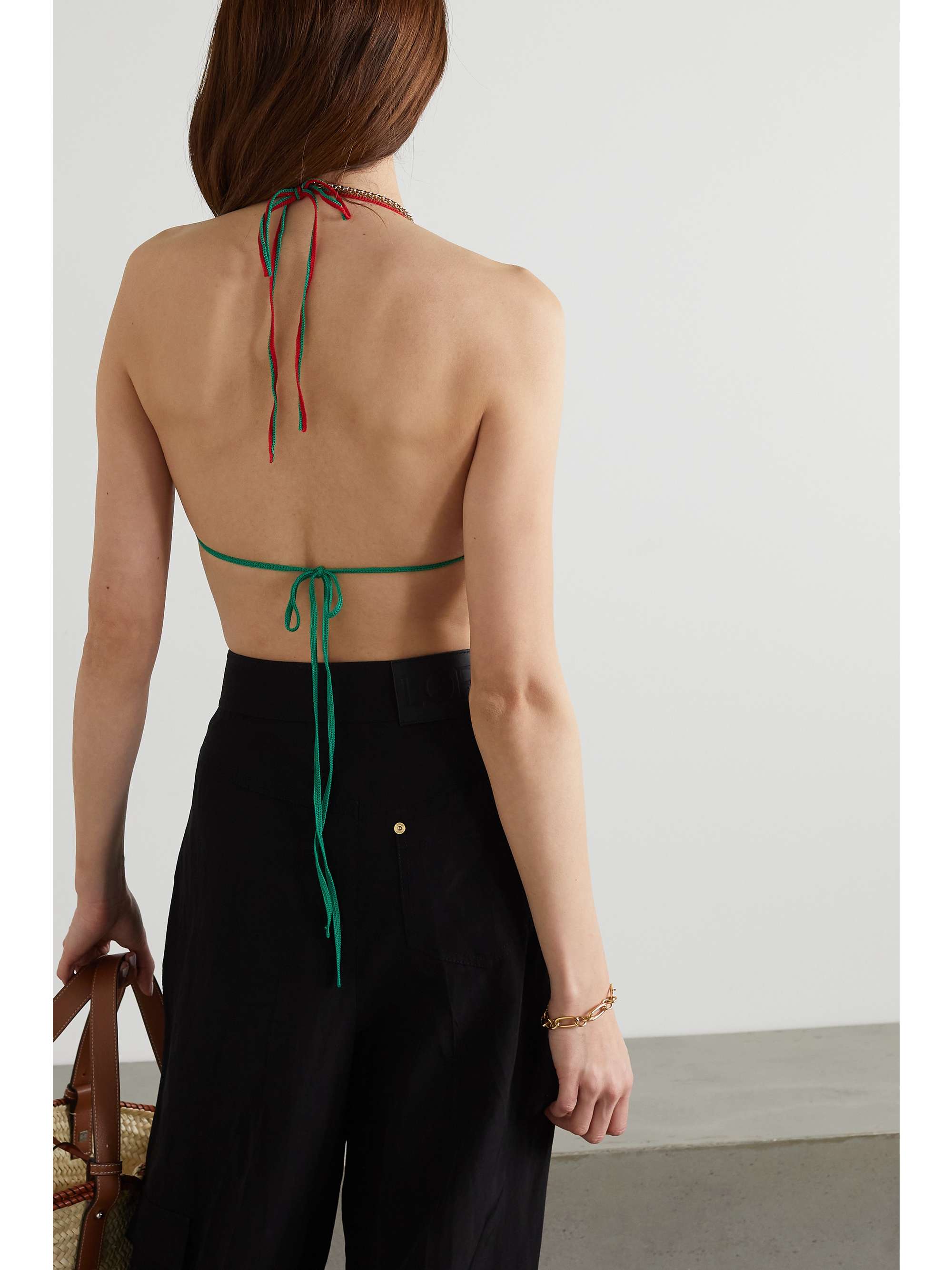 LOEWE + Paula's Ibiza crocheted cotton triangle bikini top