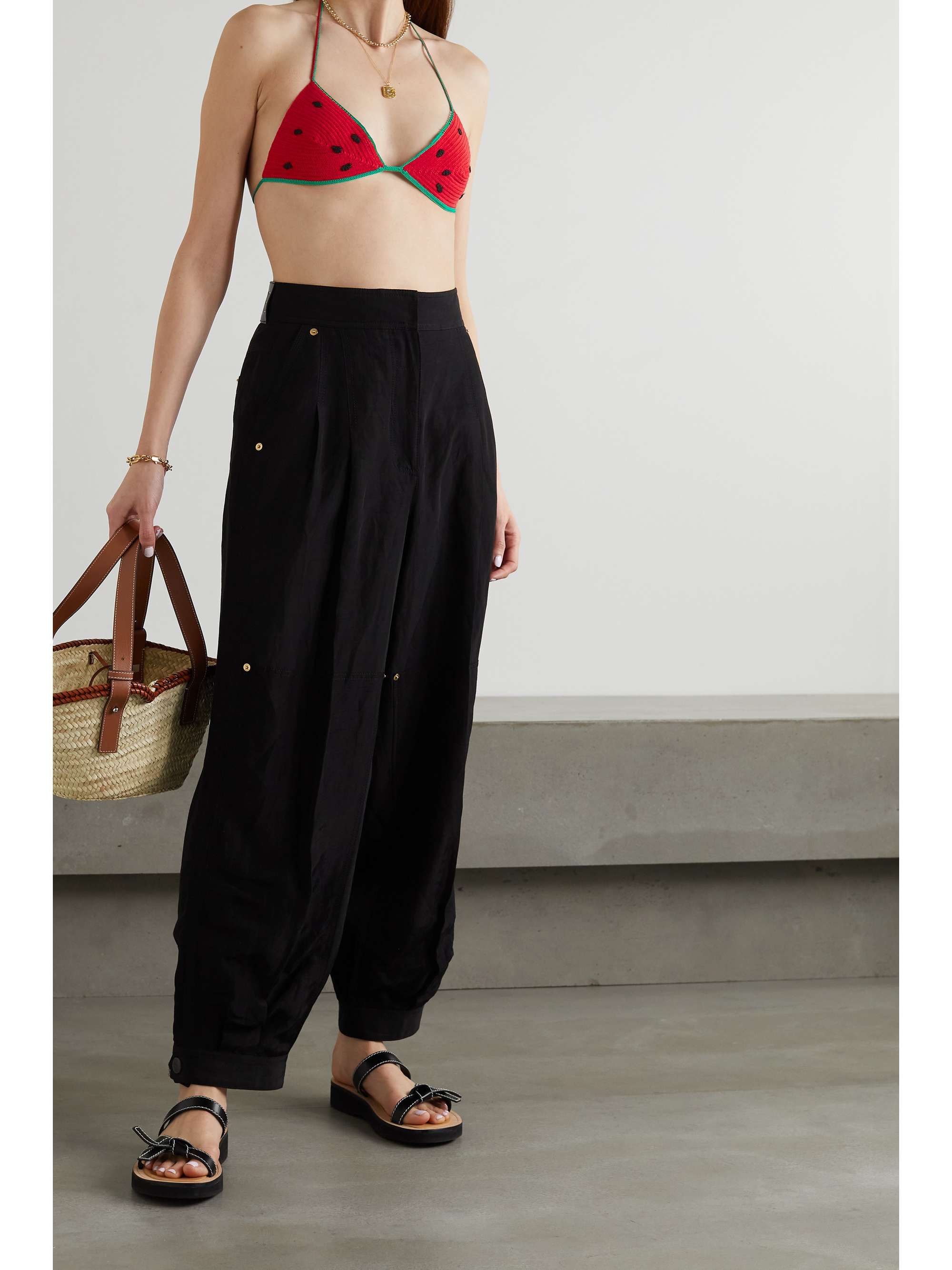 LOEWE + Paula's Ibiza crocheted cotton triangle bikini top