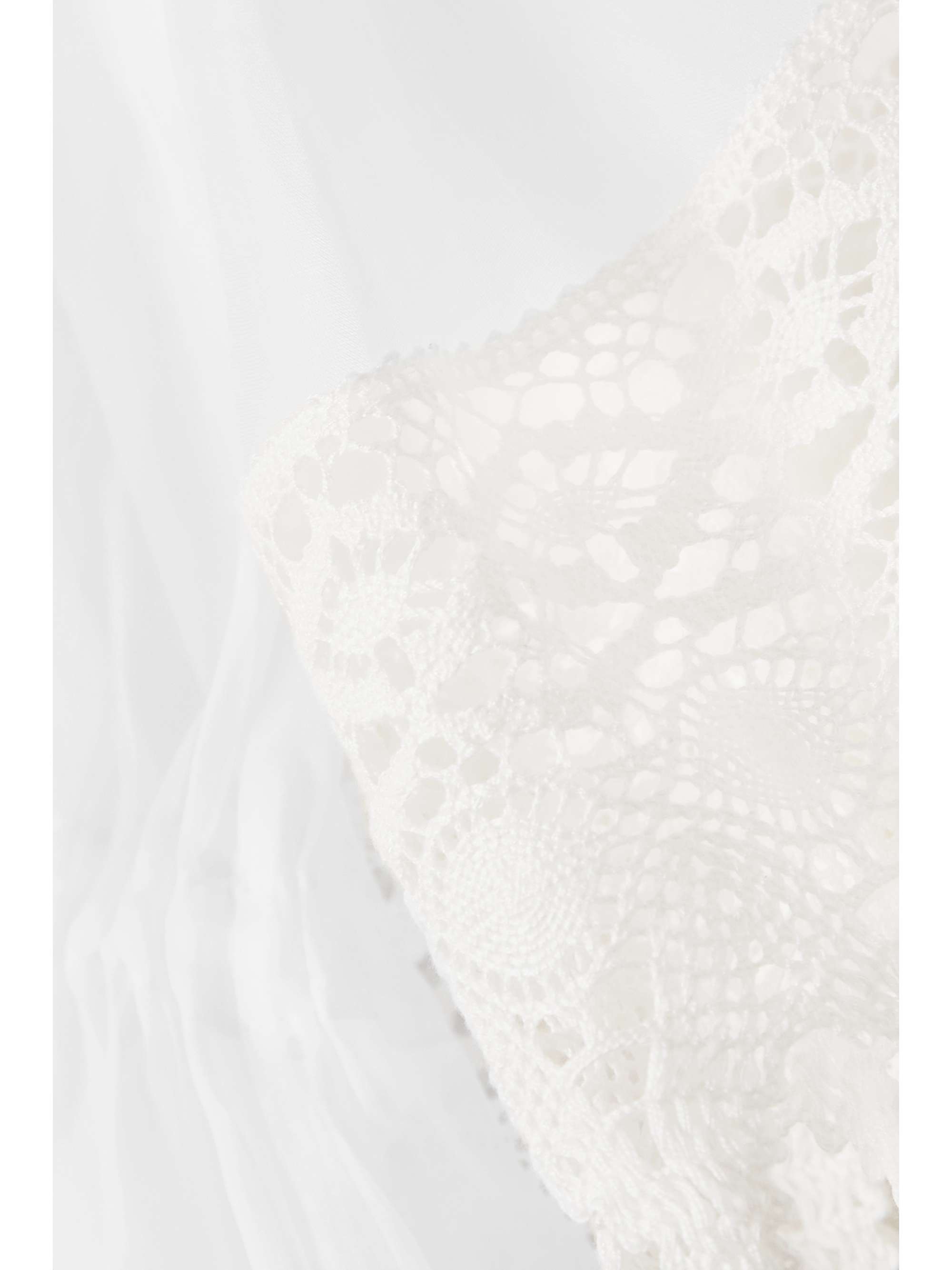LOEWE Macramé-trimmed cotton-organza midi dress