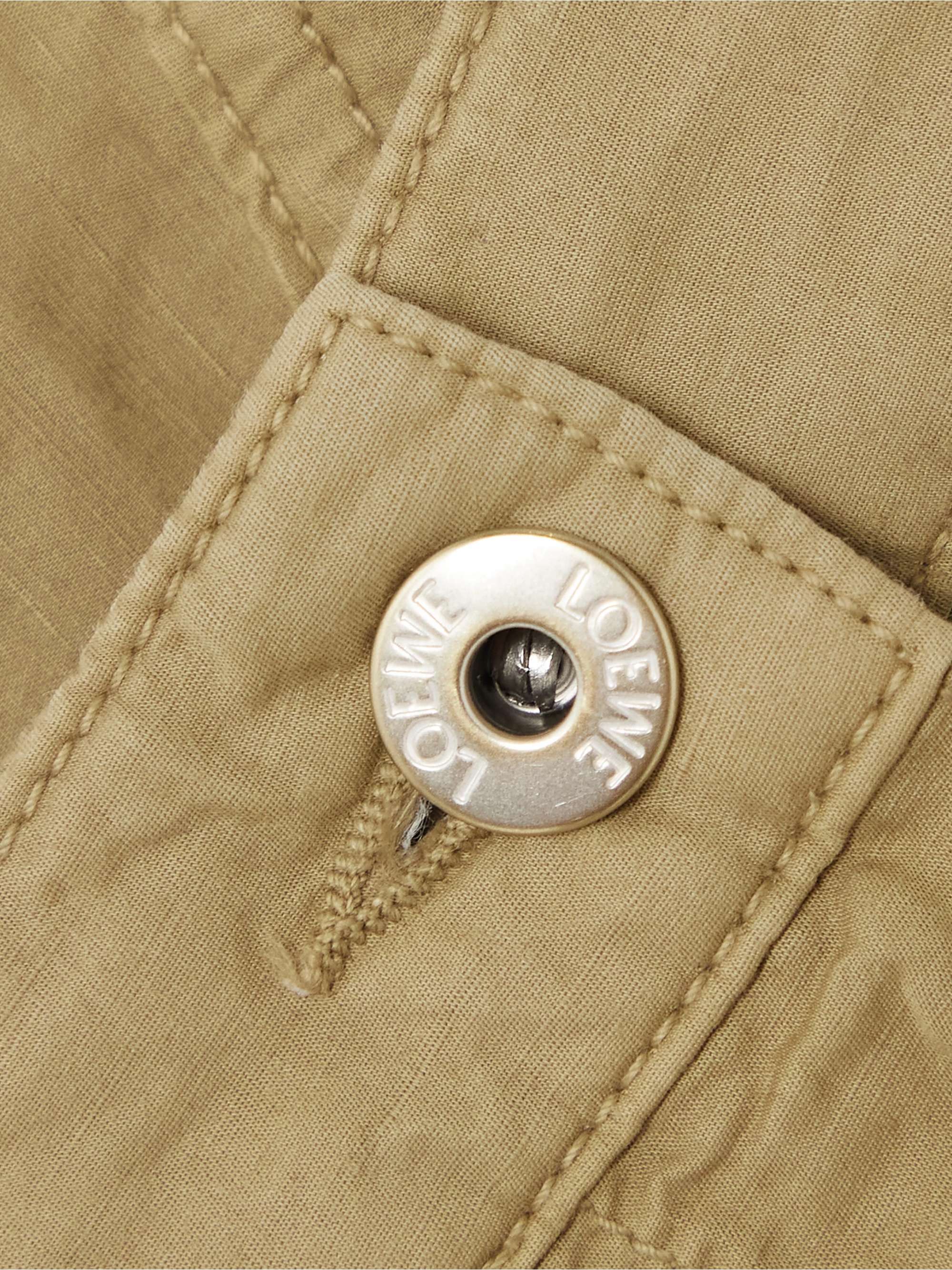 LOEWE + Paula's Ibiza linen and cotton-blend shorts