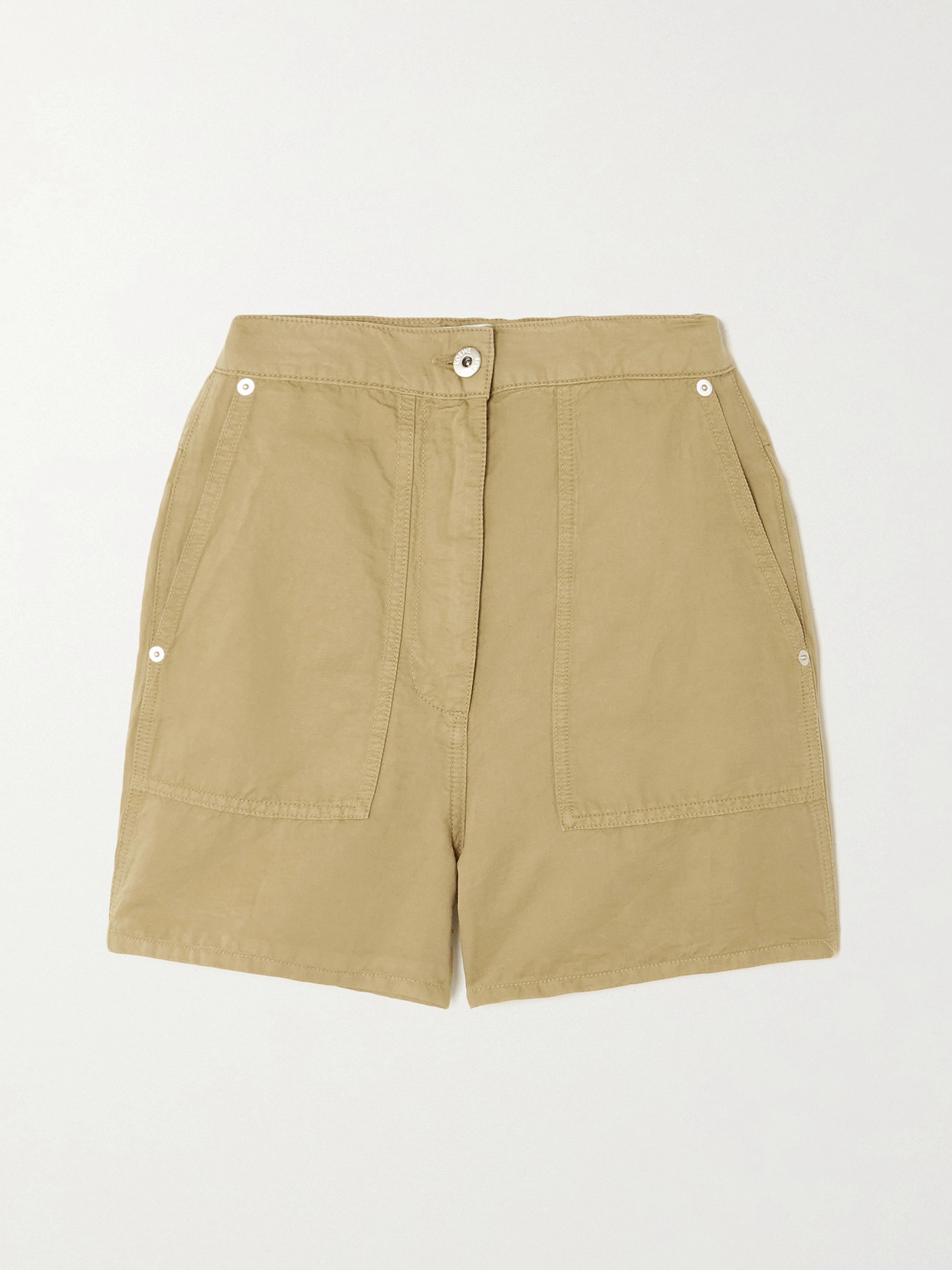 LOEWE + PAULA'S IBIZA LINEN AND COTTON-BLEND SHORTS