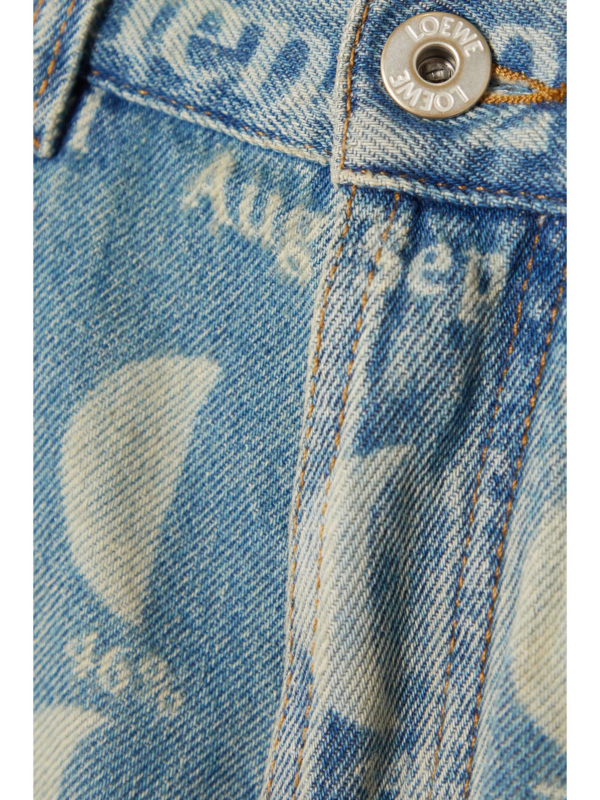 LOEWE + Paula's Ibiza distressed printed denim shorts