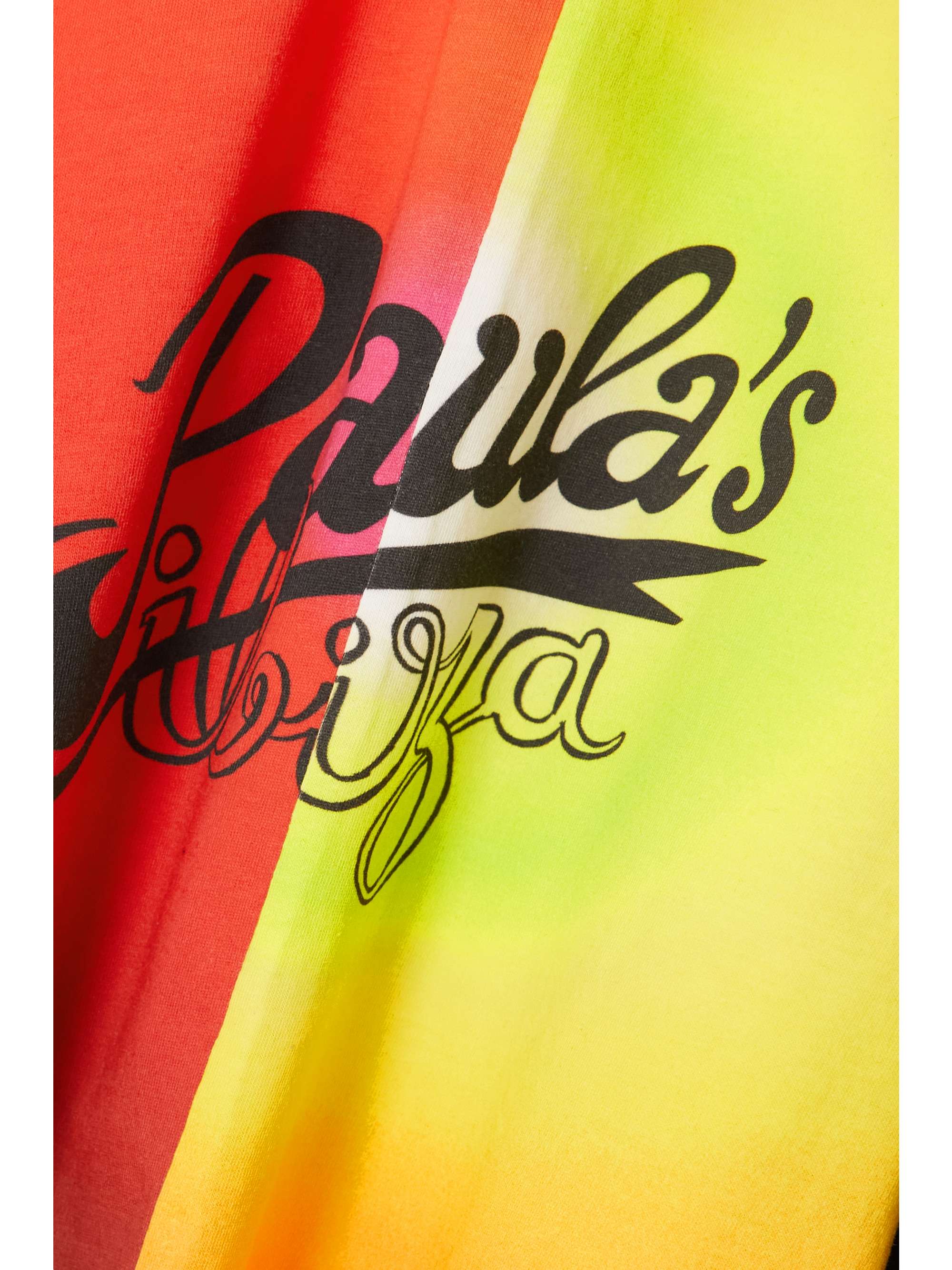 LOEWE + Paula's Ibiza Sunset Kleid aus bedrucktem Baumwoll-Jersey mit Raffungen