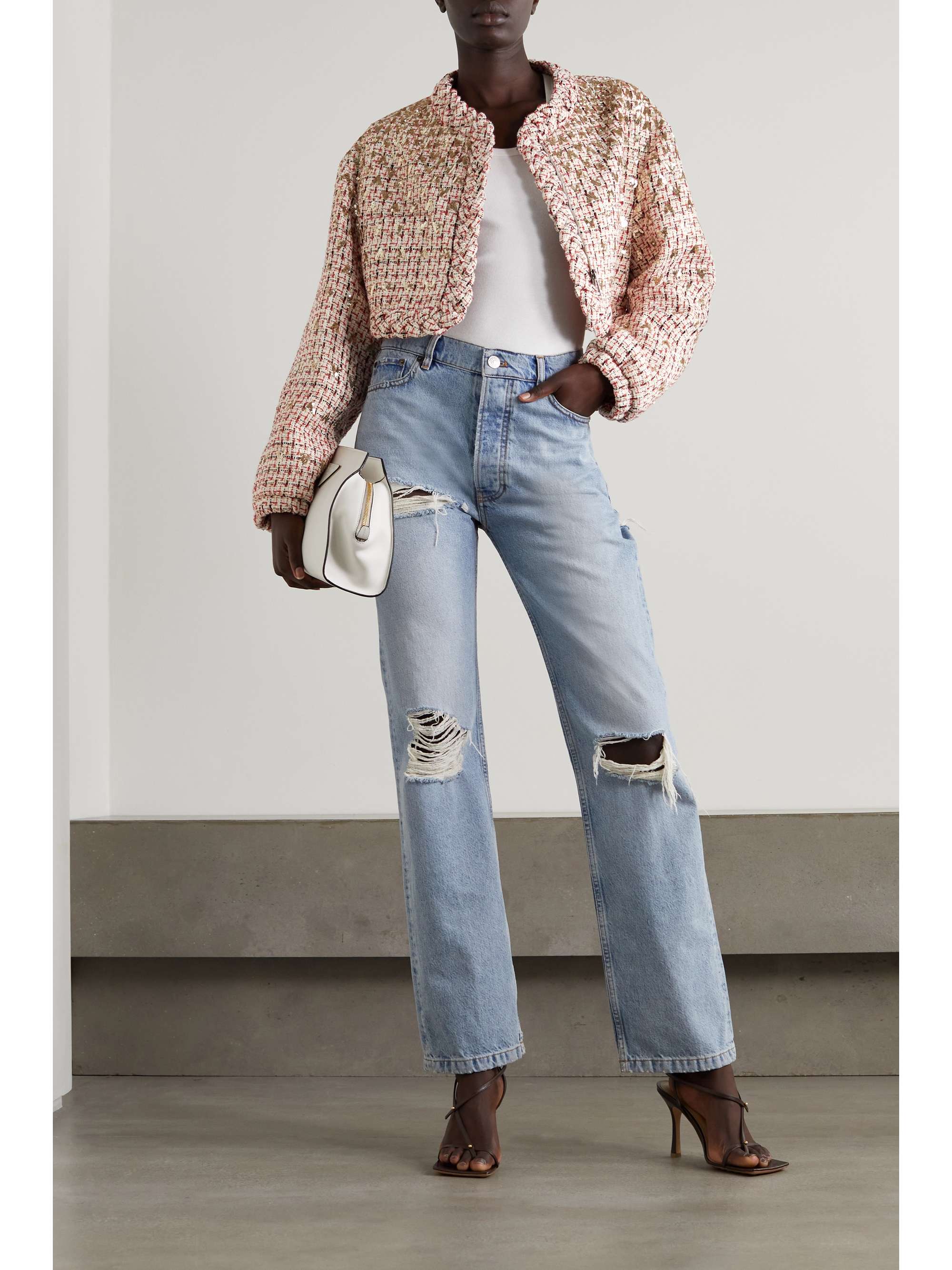 Blush Sensation cropped sequin 
