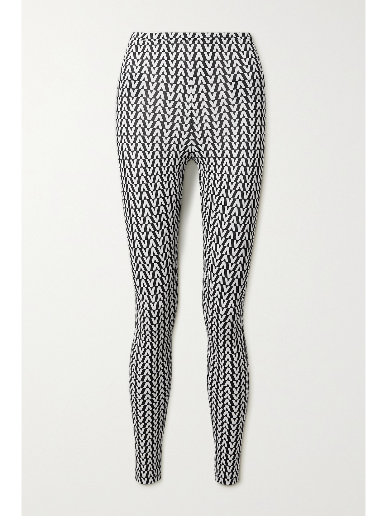 VALENTINO PRINTED STRETCH-JERSEY LEGGINGS