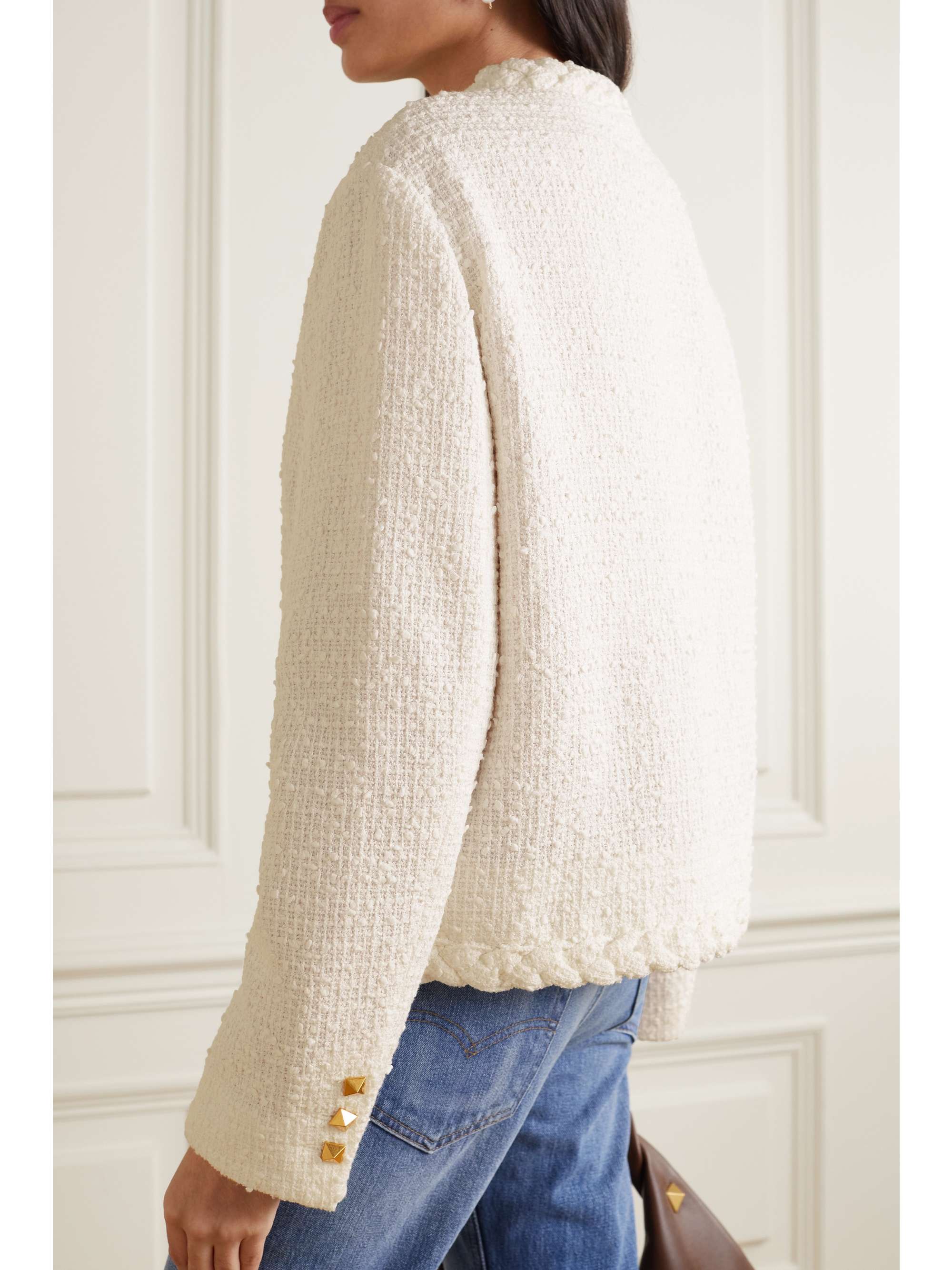 VALENTINO GARAVANI Cotton-blend bouclé-tweed jacket