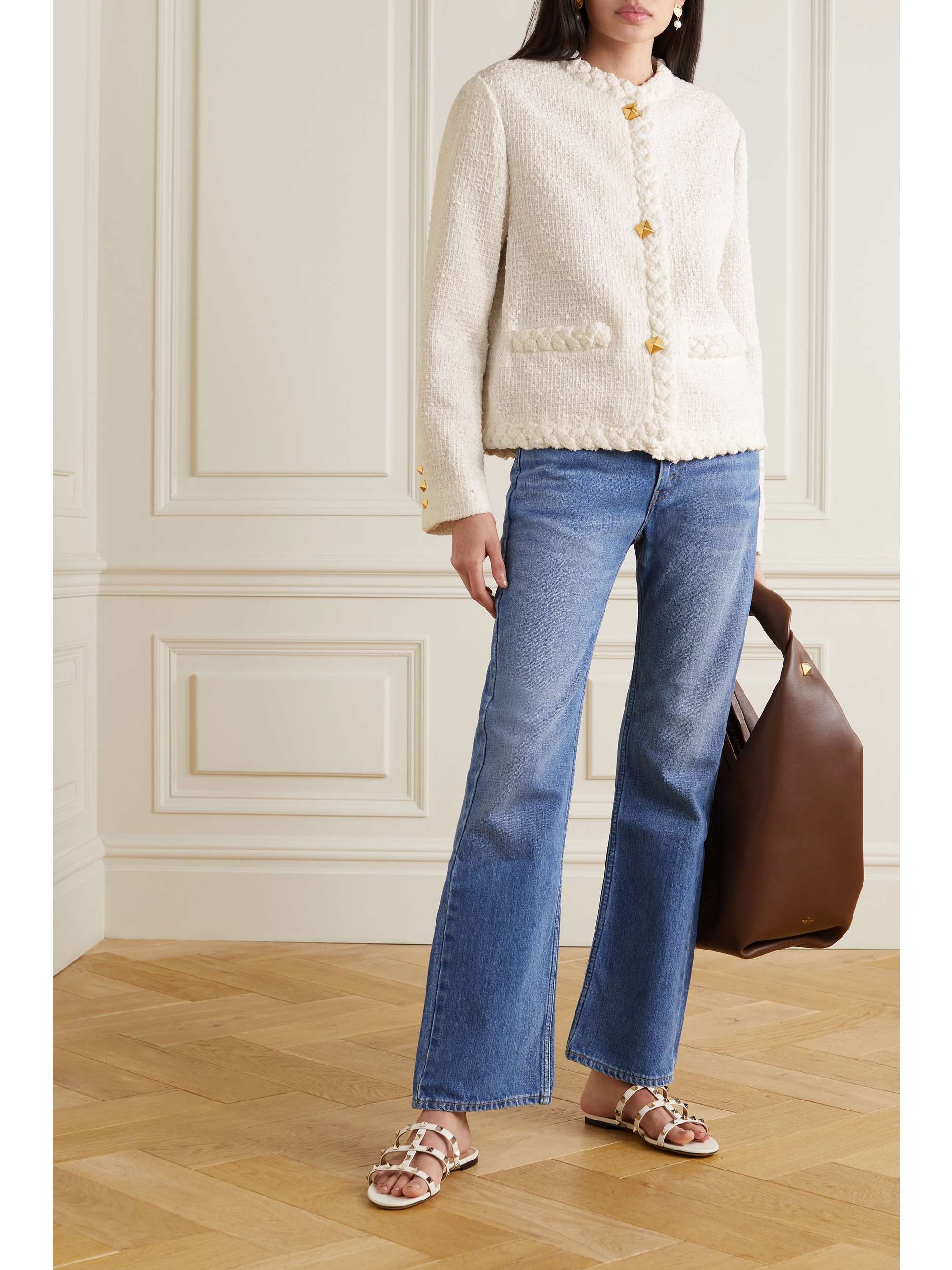 VALENTINO GARAVANI Cotton-blend bouclé-tweed jacket