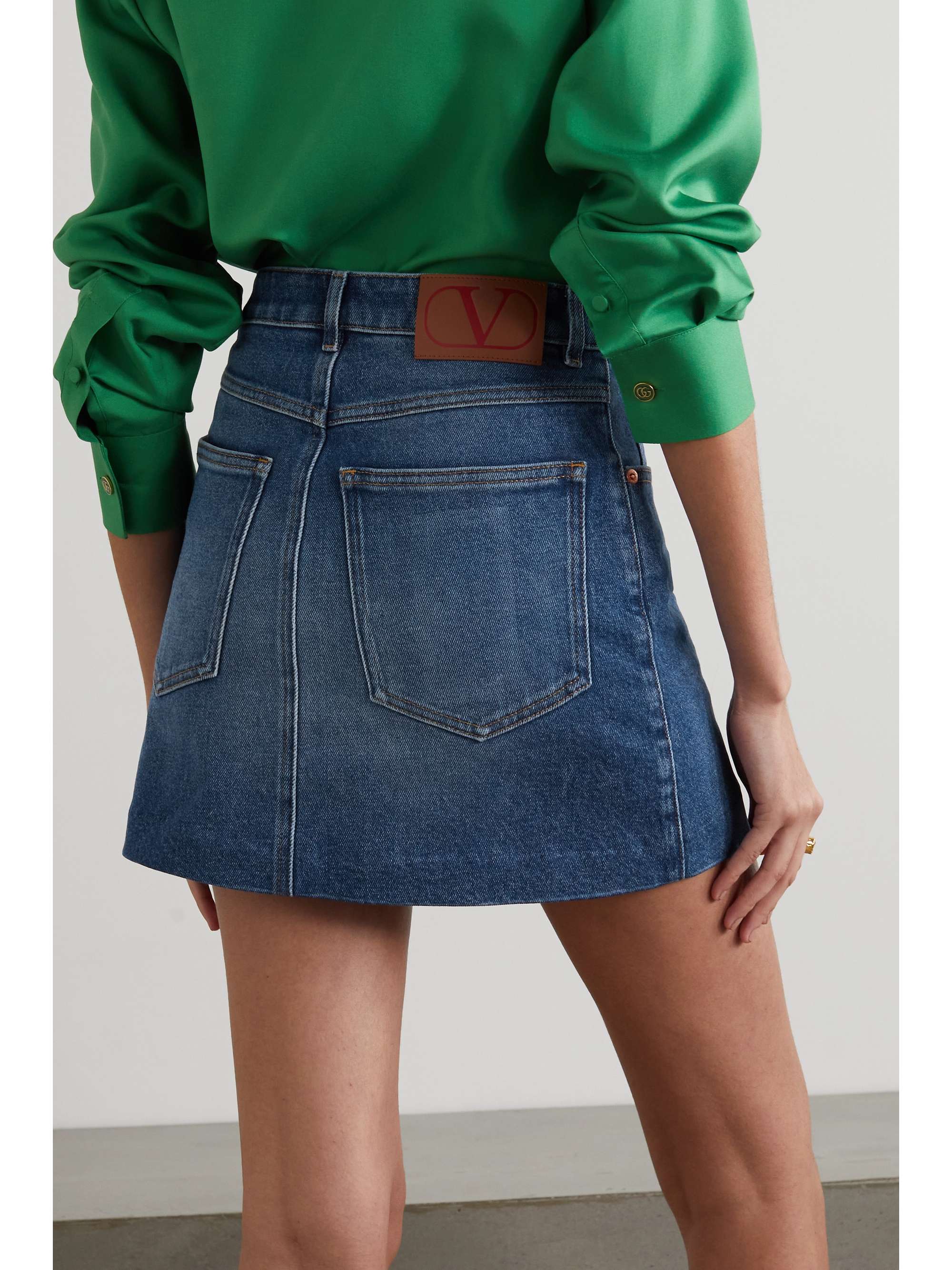 Blue Denim mini skirt | VALENTINO | NET 