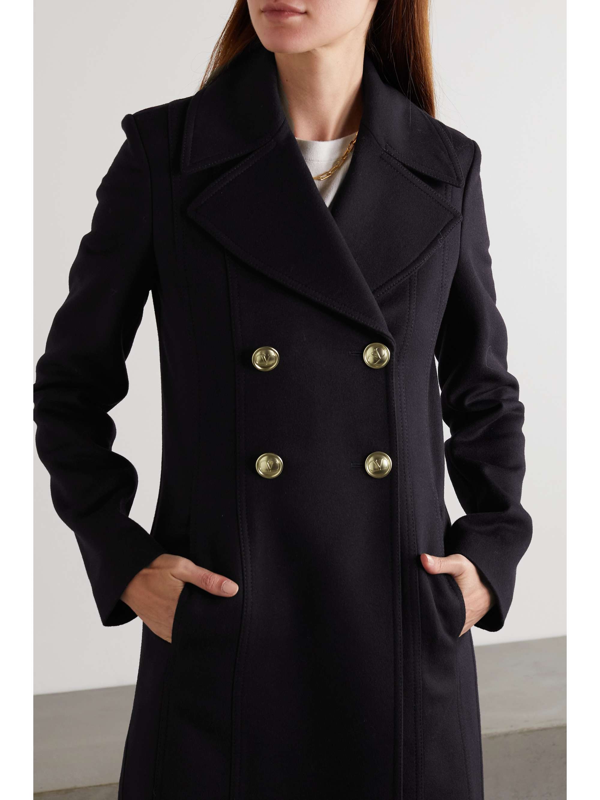 VALENTINO GARAVANI Double-breasted wool and cashmere-blend coat