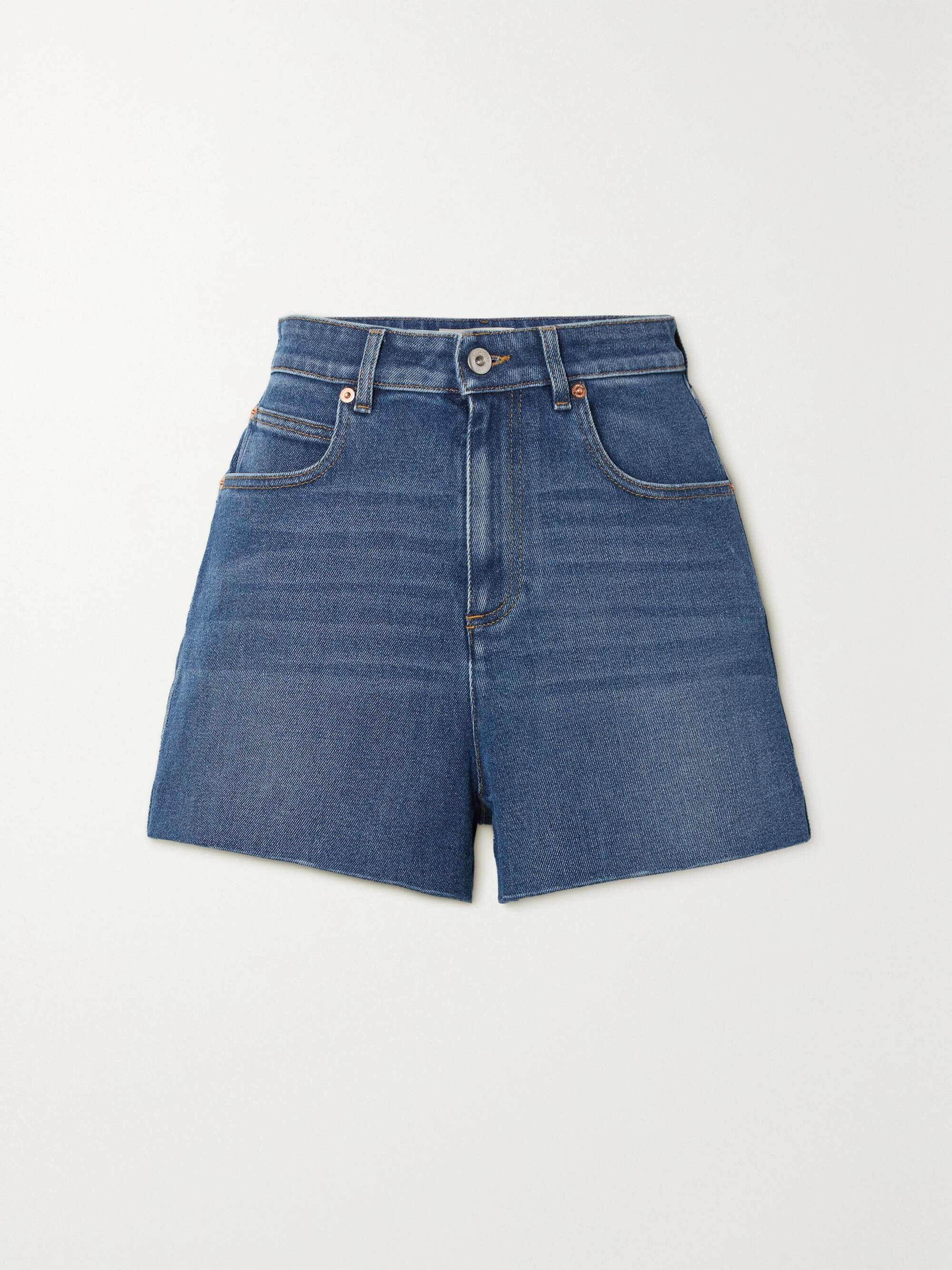 navy denim shorts