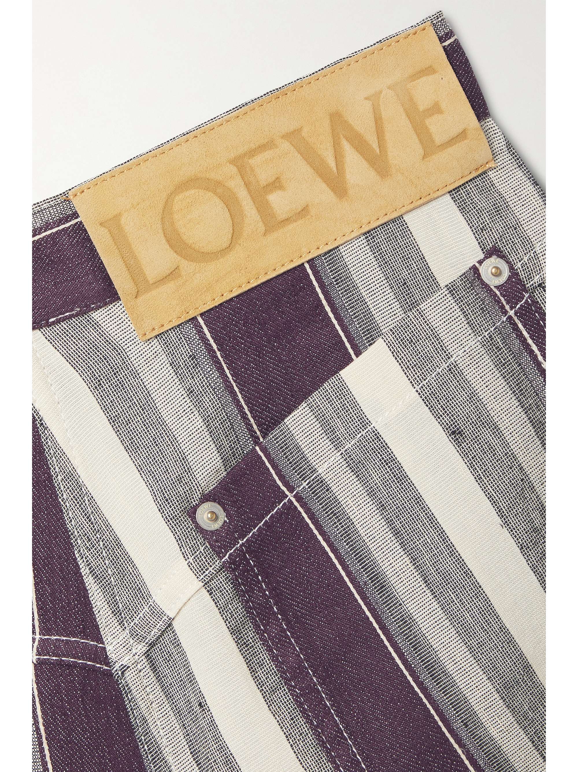 LOEWE + Paula's Ibiza striped linen and cotton-blend shorts