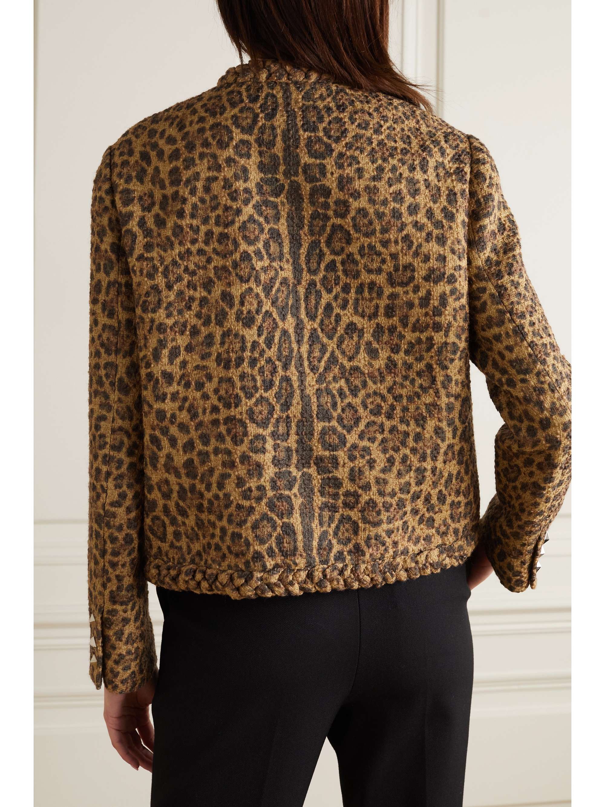 leopard suede jacket