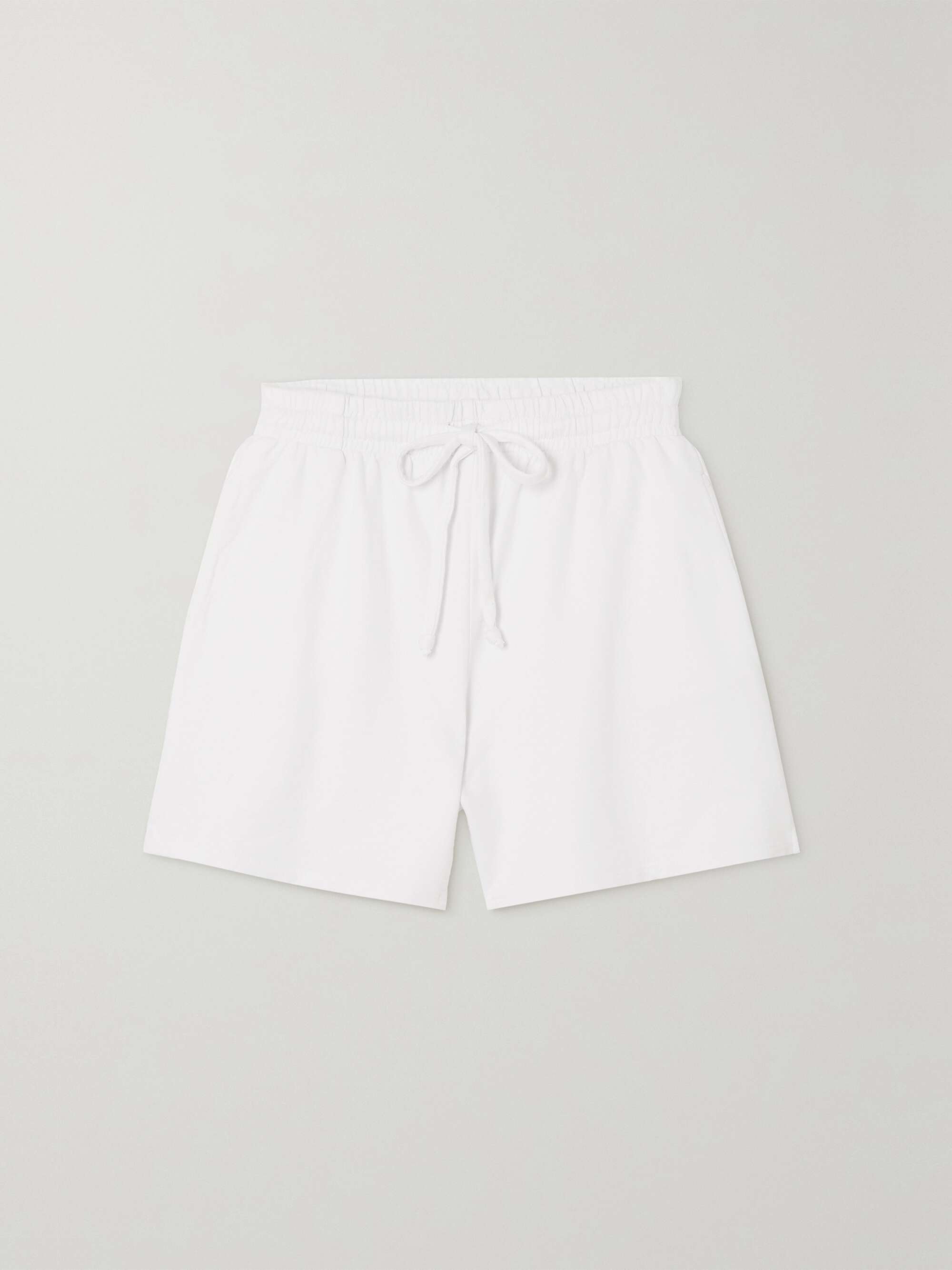 White Boyfriend cotton-jersey shorts 